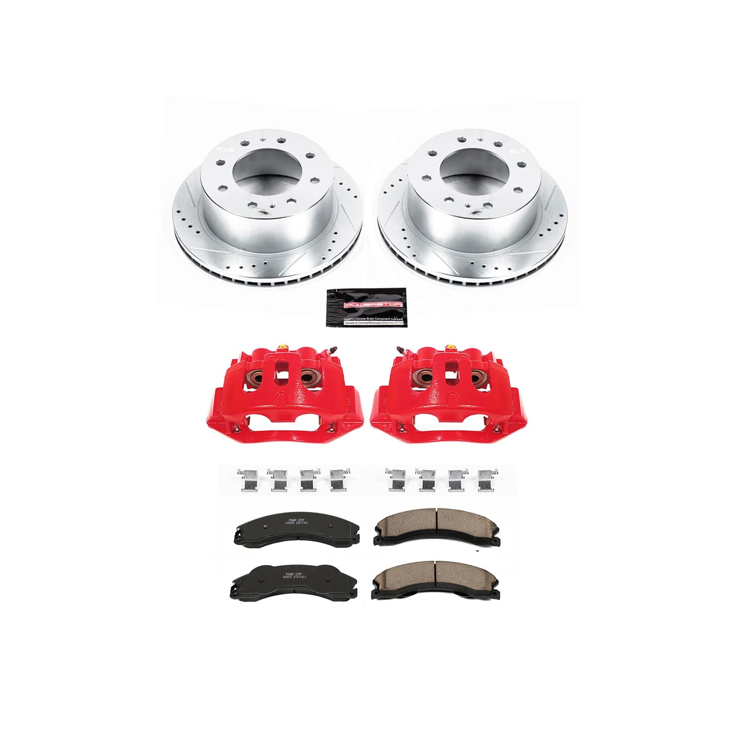 Power Stop - KC5563 - Rear - Disc Brake Pad/Caliper and Rotor Kit image 1