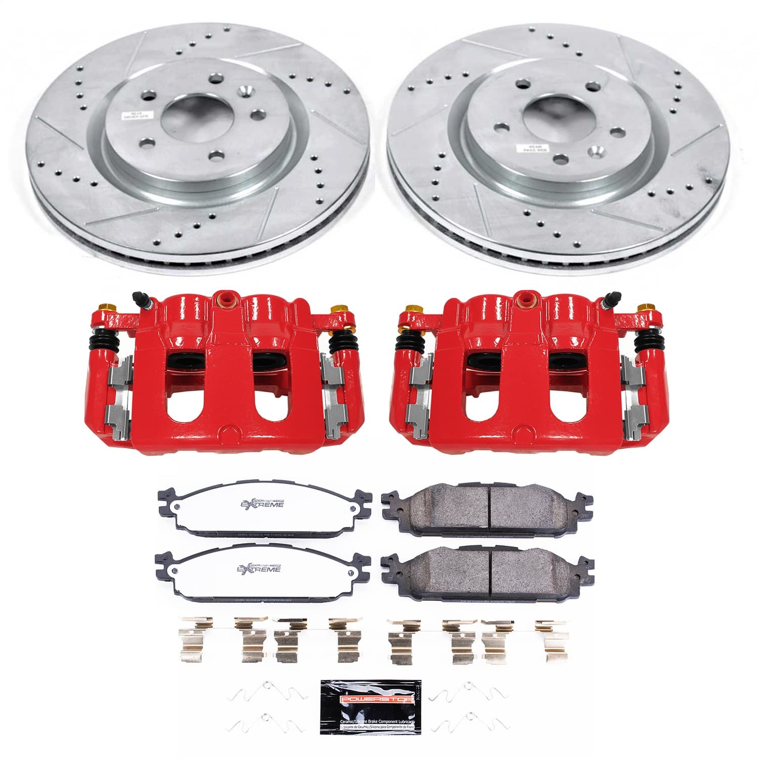 Power Stop - KC5583-36 - Front - Disc Brake Pad/Caliper and Rotor Kit image 1