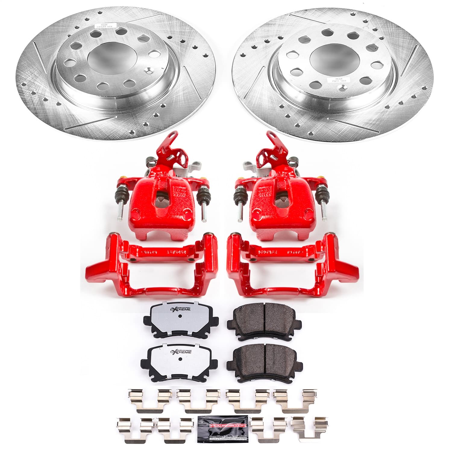 Power Stop - KC5666-26 - Rear - Disc Brake Pad/Caliper and Rotor Kit image 1