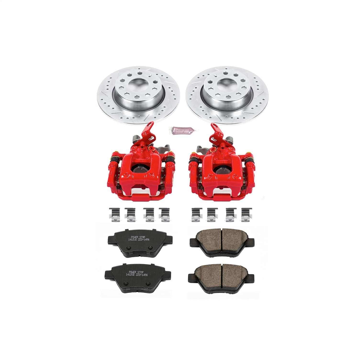 Power Stop - KC5667 - Rear - Disc Brake Pad/Caliper and Rotor Kit image 1