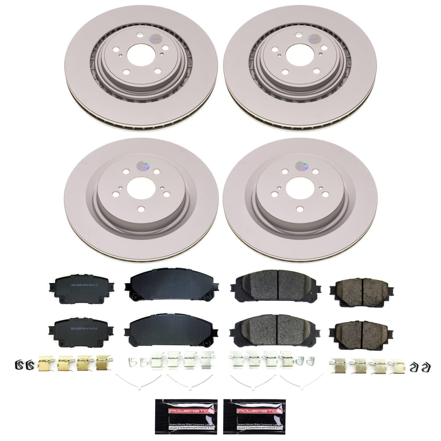 Power Stop - KC5667A - Rear - Disc Brake Pad/Caliper and Rotor Kit image 1
