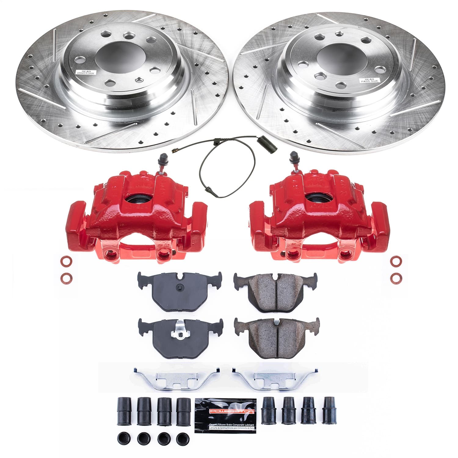 Power Stop - KC5711 - Rear - Disc Brake Pad/Caliper and Rotor Kit image 1