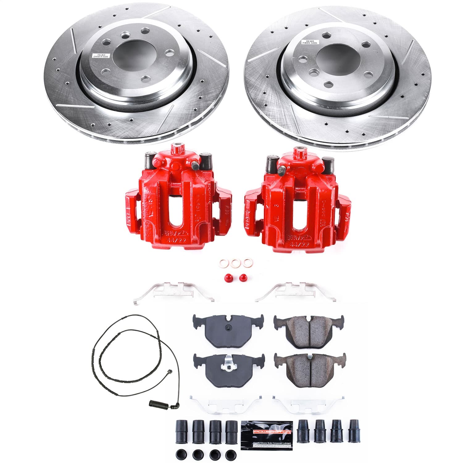 Power Stop - KC5729 - Rear - Disc Brake Pad/Caliper and Rotor Kit image 1