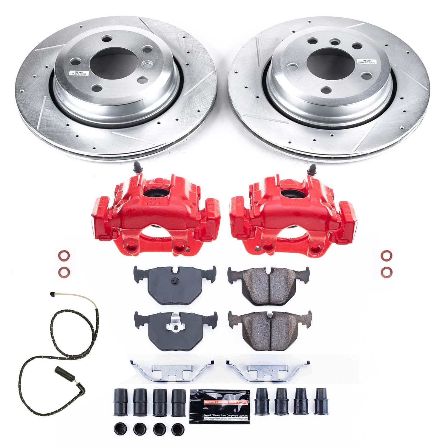 Power Stop - KC5738 - Rear - Disc Brake Pad/Caliper and Rotor Kit image 1