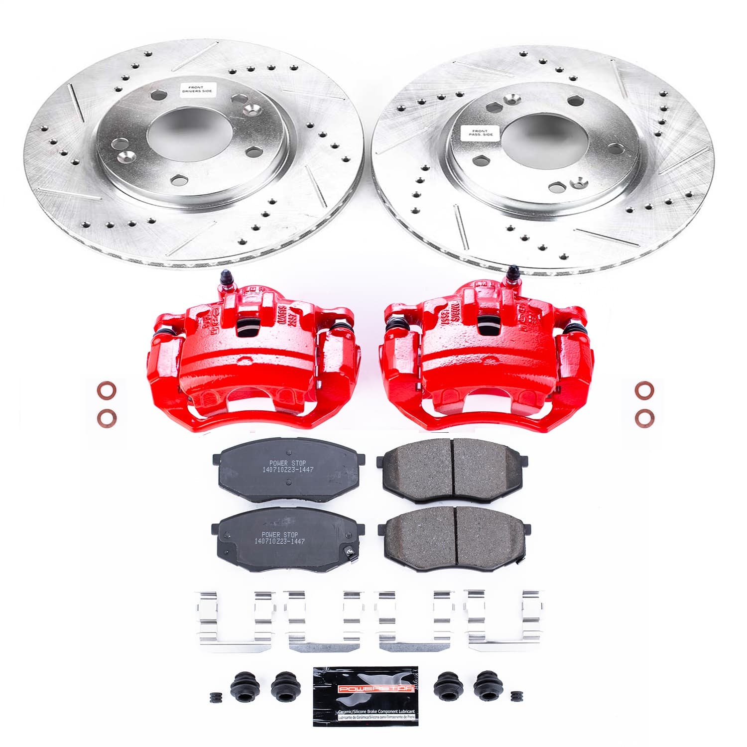 Power Stop - KC5806 - Front - Disc Brake Pad/Caliper and Rotor Kit image 1