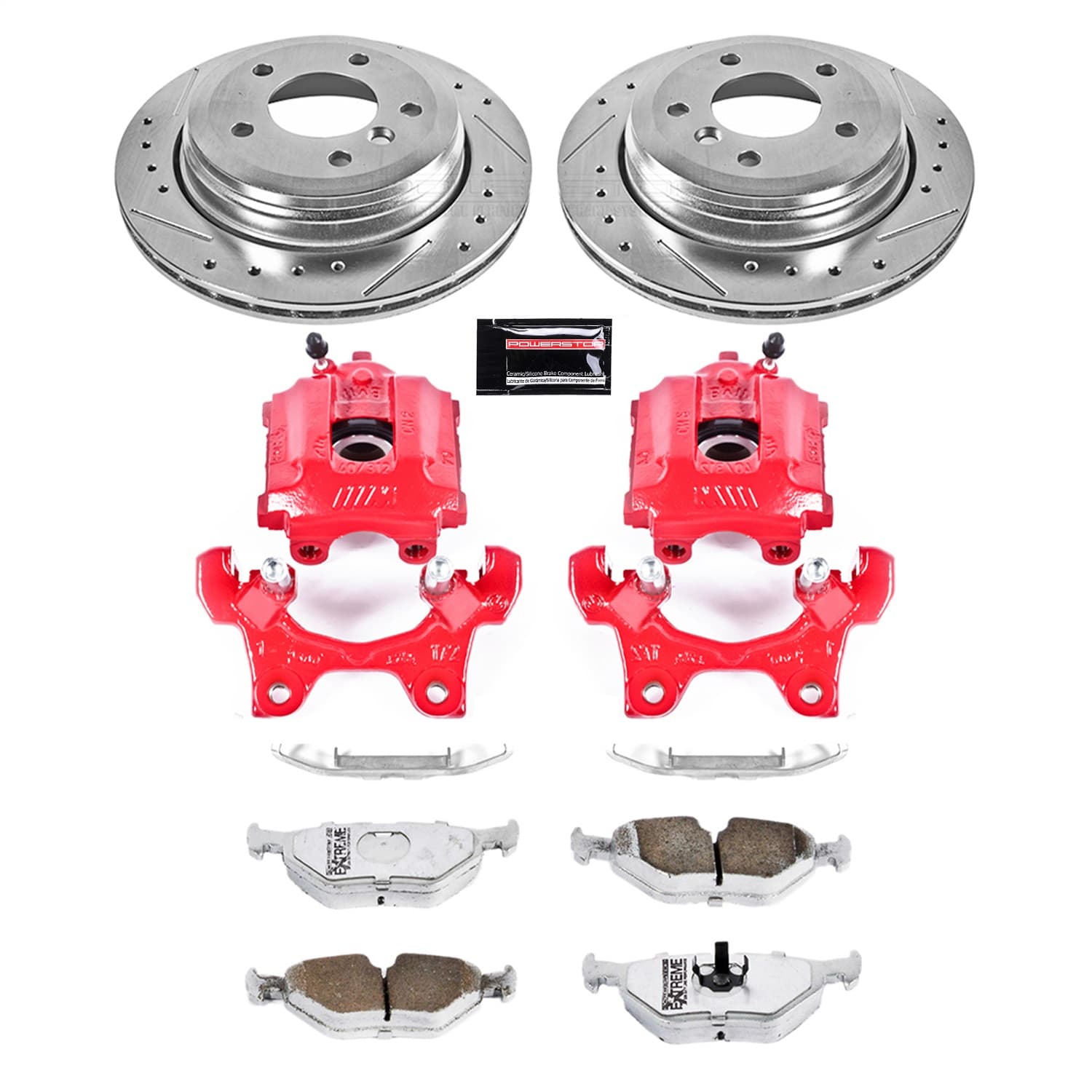 Power Stop - KC581-26 - Rear - Disc Brake Pad/Caliper and Rotor Kit image 1