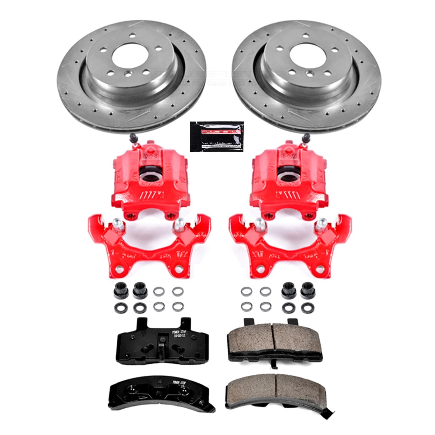Power Stop - KC581 - Rear - Disc Brake Pad/Caliper and Rotor Kit image 1