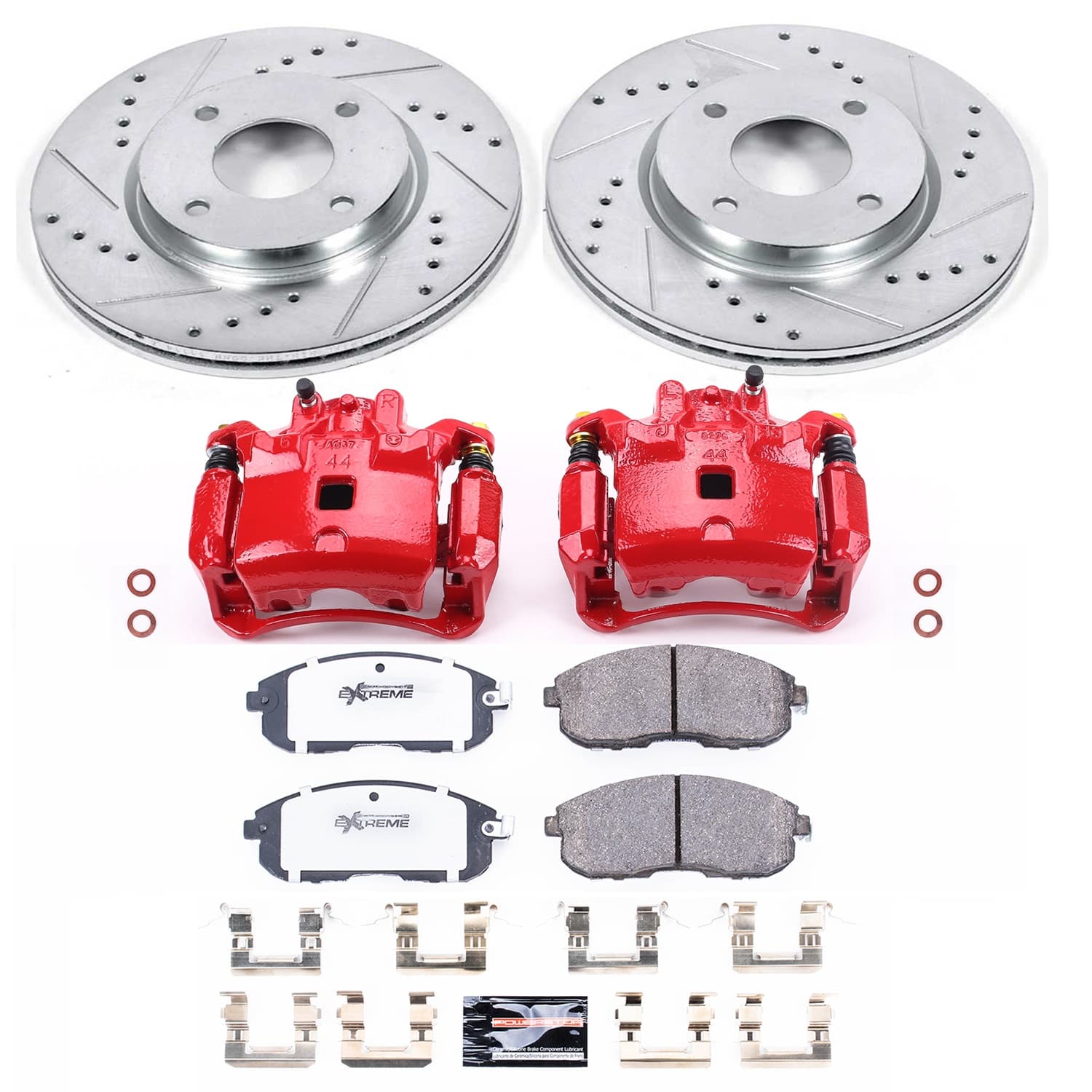 Power Stop - KC5817B-26 - Front - Disc Brake Pad/Caliper and Rotor Kit image 1