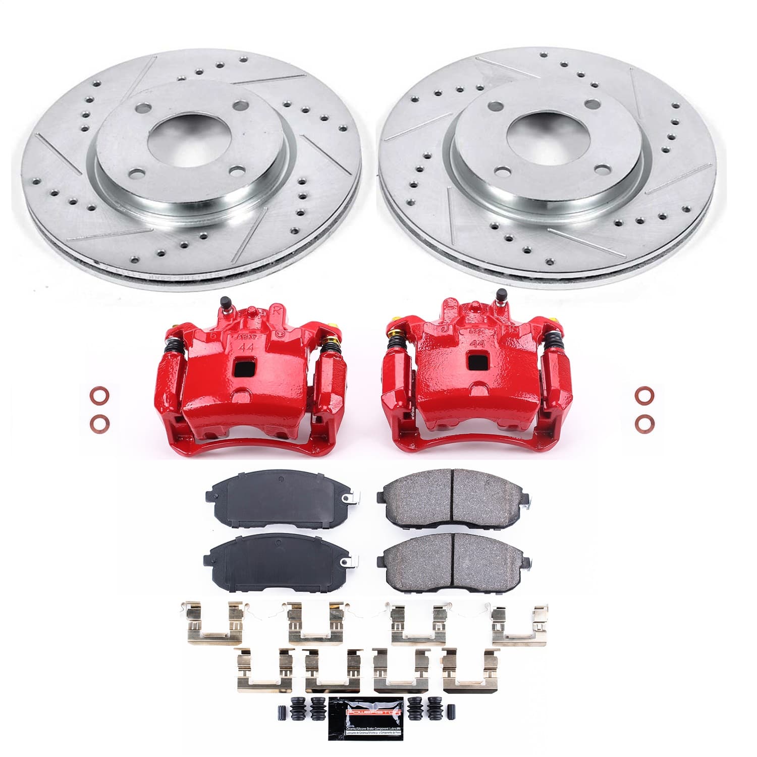 Power Stop - KC5817B - Front - Disc Brake Pad/Caliper and Rotor Kit image 1