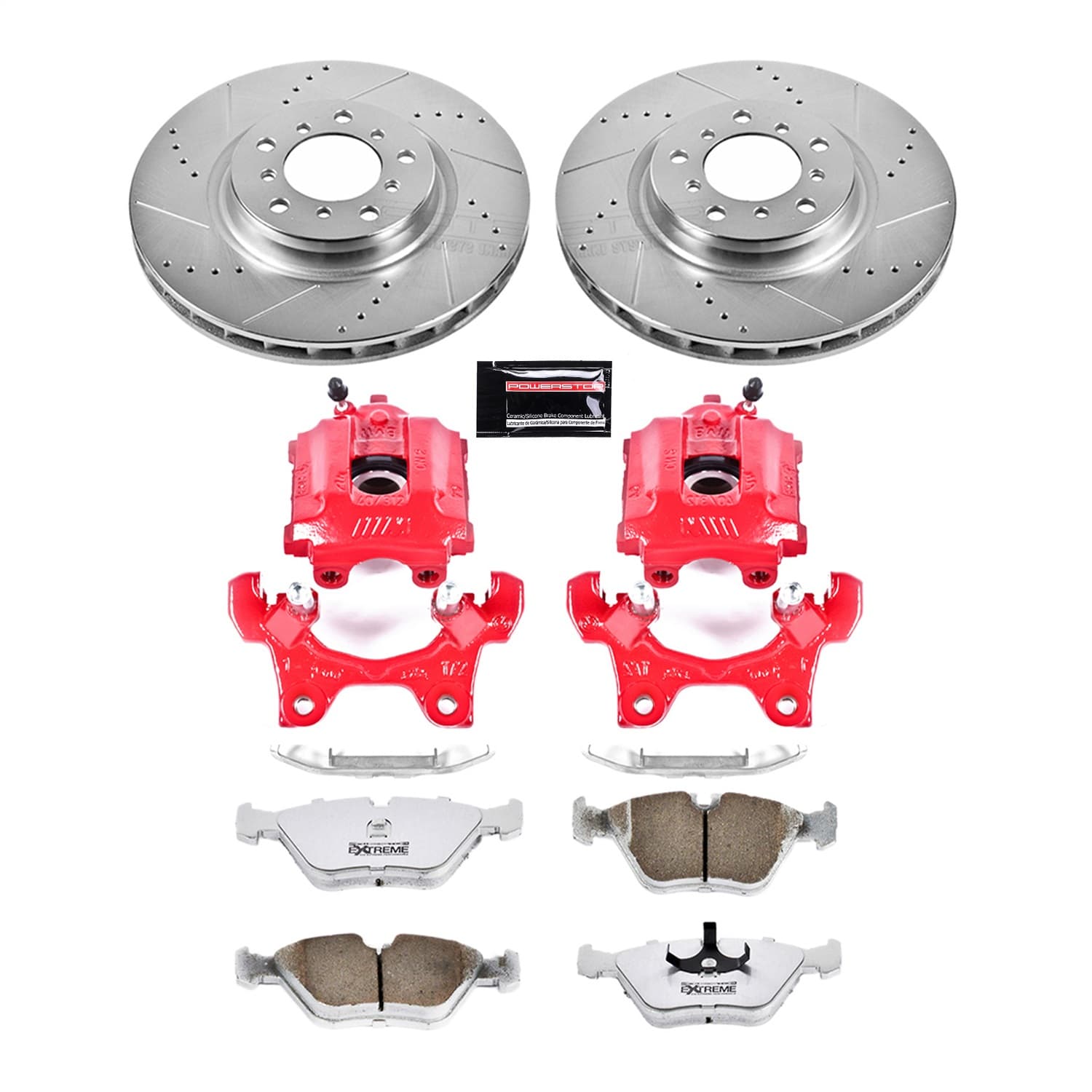 Power Stop - KC582-26 - Front - Disc Brake Pad/Caliper and Rotor Kit image 1