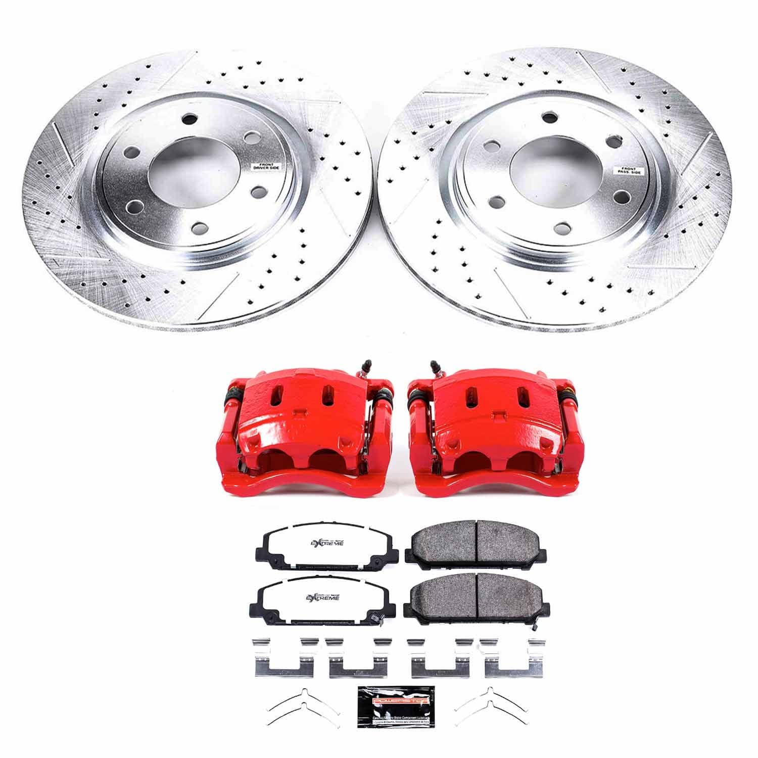 Power Stop - KC5821-36 - Front - Disc Brake Pad/Caliper and Rotor Kit image 1