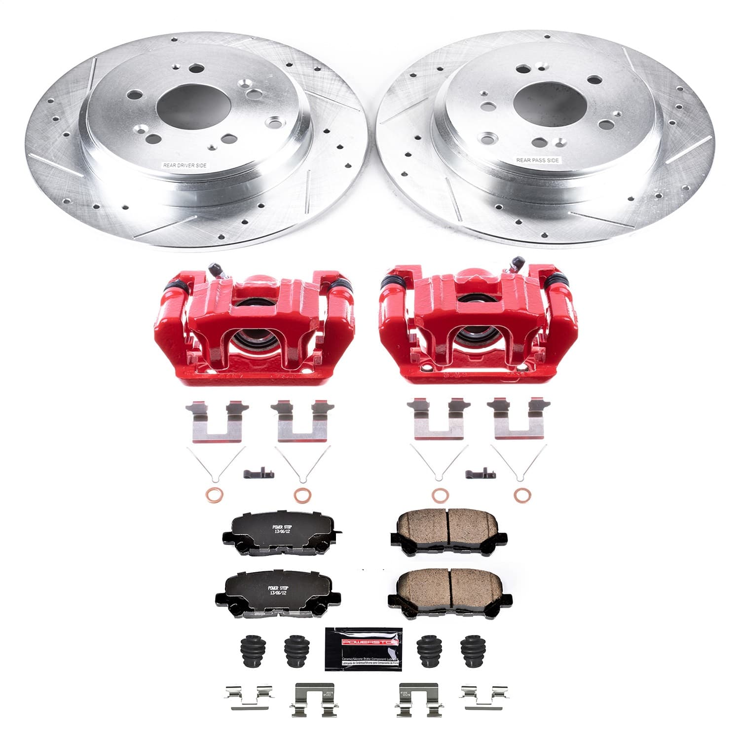 Power Stop - KC5839 - Rear - Disc Brake Pad/Caliper and Rotor Kit image 1