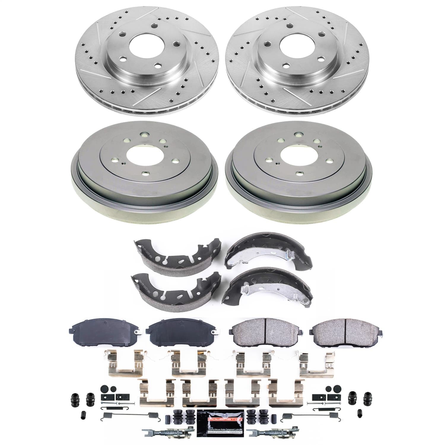 Power Stop - KC5842 - Rear - Disc Brake Pad/Caliper and Rotor Kit image 1