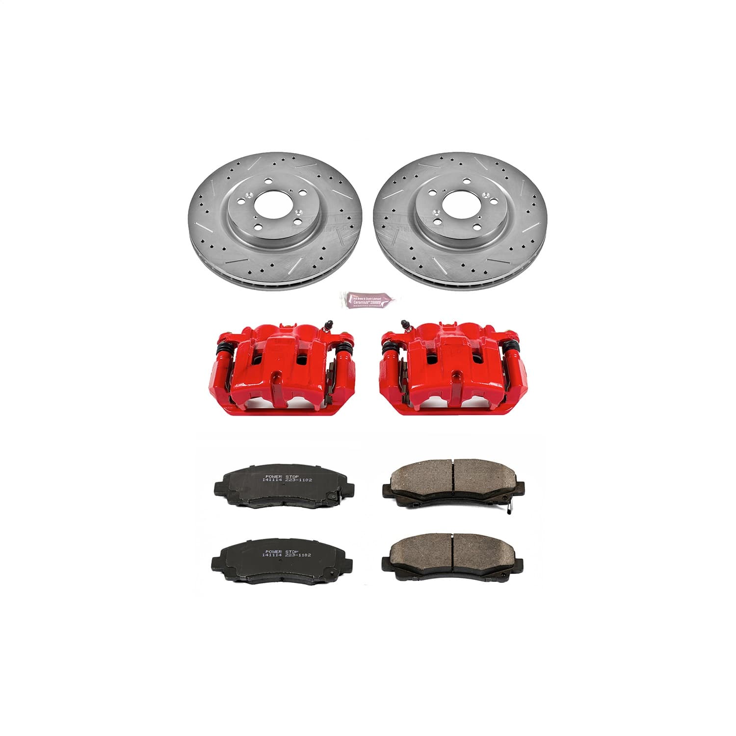 Power Stop - KC5855 - Front - Disc Brake Pad/Caliper and Rotor Kit image 1