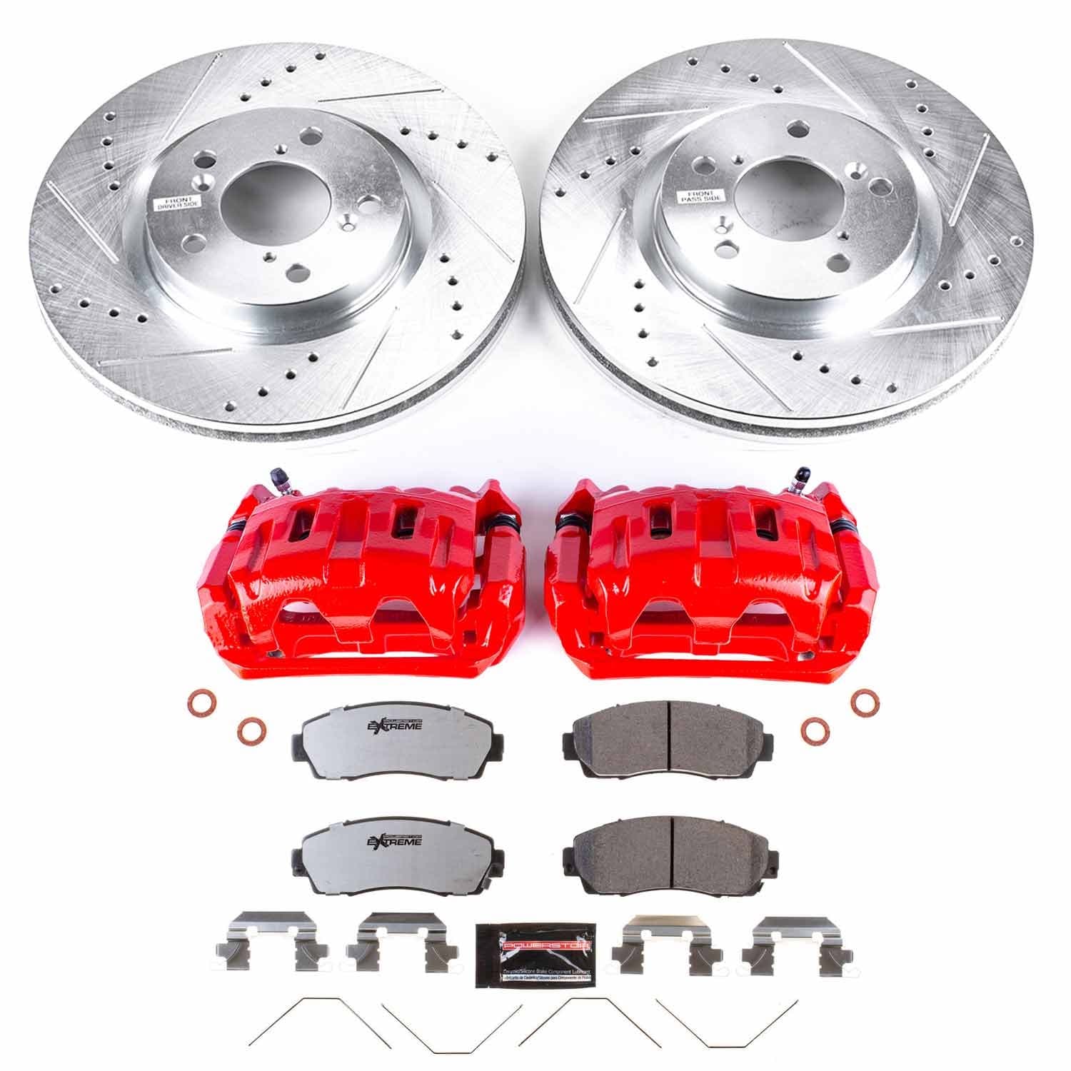 Power Stop - KC5857-26 - Front - Disc Brake Pad/Caliper and Rotor Kit image 1