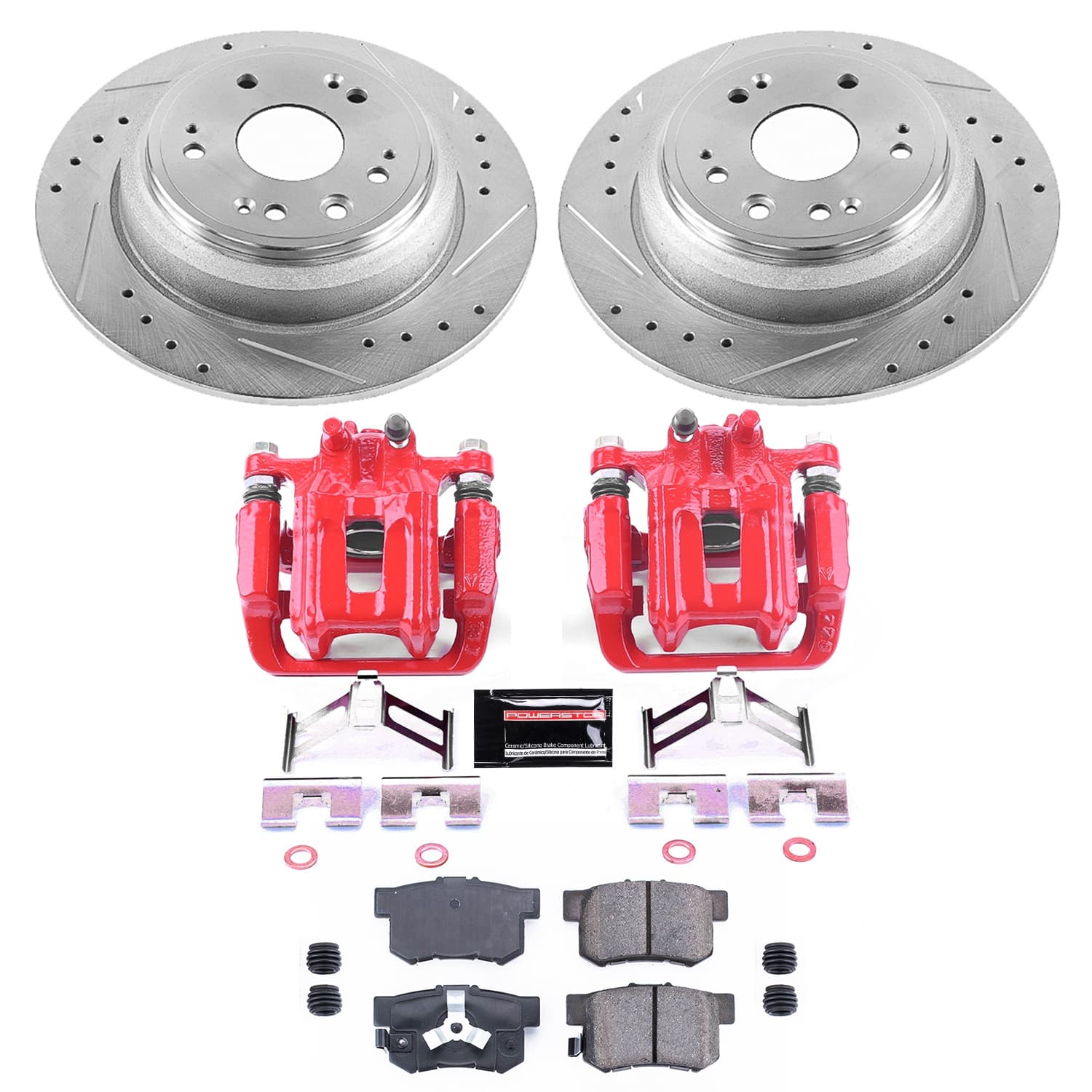 Power Stop - KC5859 - Rear - Disc Brake Pad/Caliper and Rotor Kit image 1