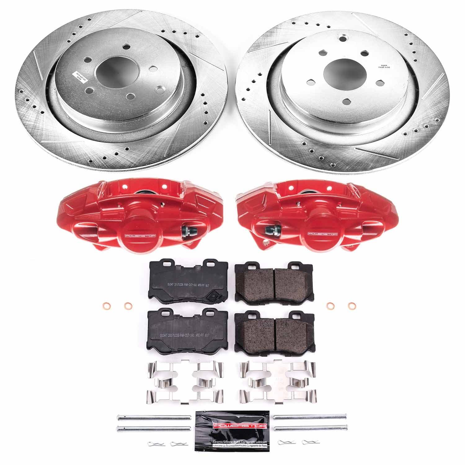 Power Stop - KC5861 - Rear - Disc Brake Pad/Caliper and Rotor Kit image 1