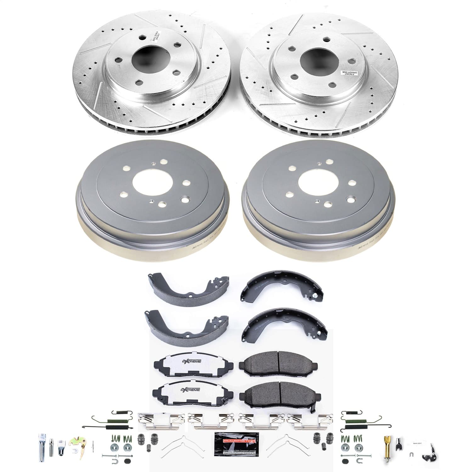 Power Stop - KC5864-36 - Rear - Disc Brake Pad/Caliper and Rotor Kit image 1
