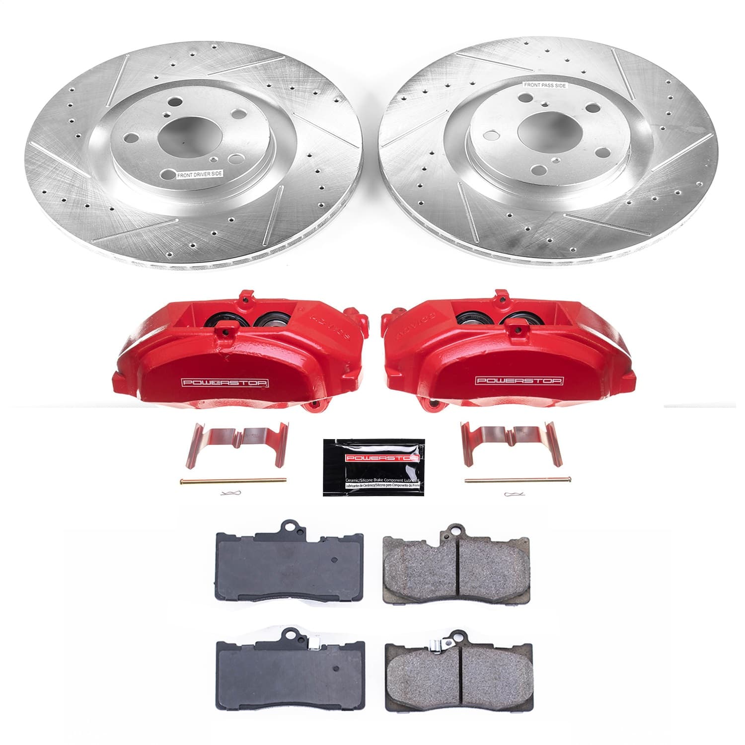 Power Stop - KC5868 - Front - Disc Brake Pad/Caliper and Rotor Kit image 1