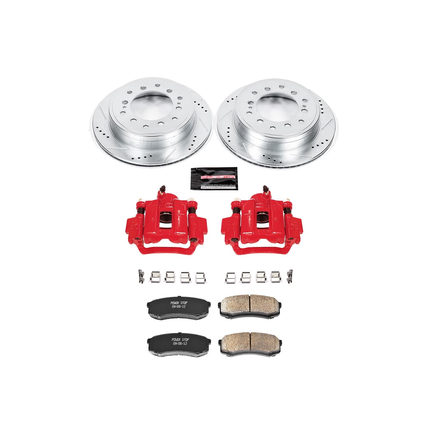 Power Stop - KC5875 - Rear - Disc Brake Pad/Caliper and Rotor Kit image 1