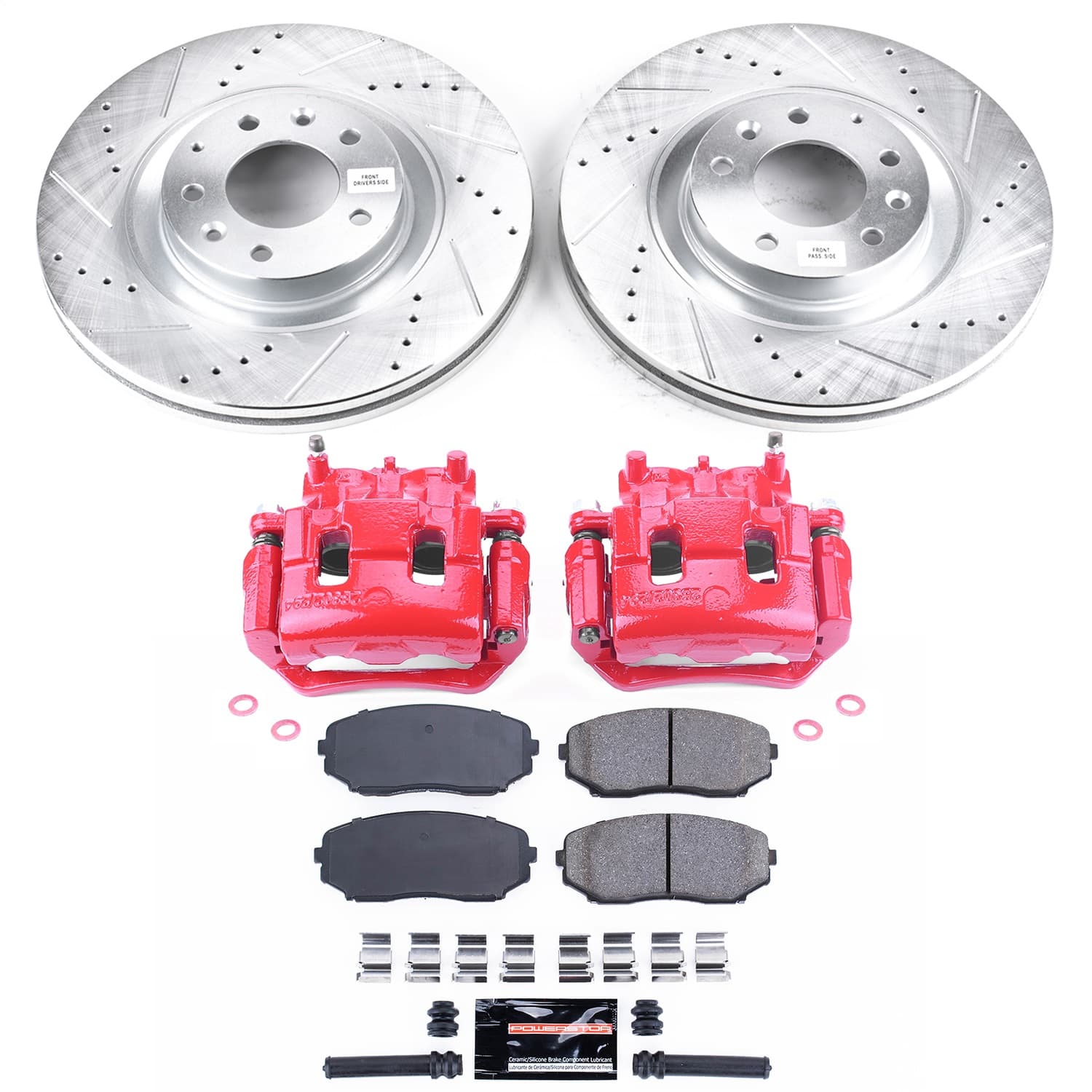 Power Stop - KC5878A - Front - Disc Brake Pad/Caliper and Rotor Kit image 1