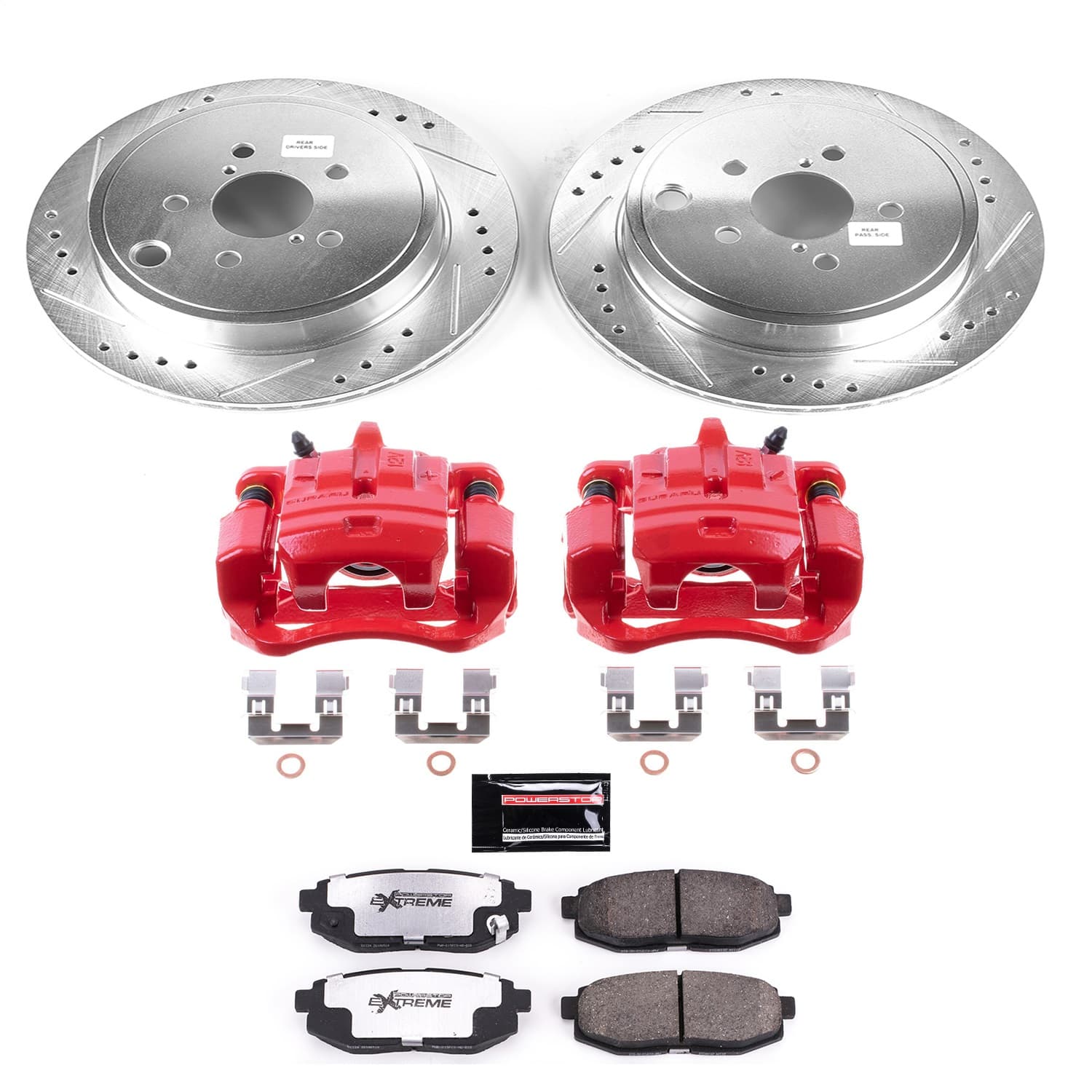 Power Stop - KC5883-26 - Rear - Disc Brake Pad/Caliper and Rotor Kit image 1