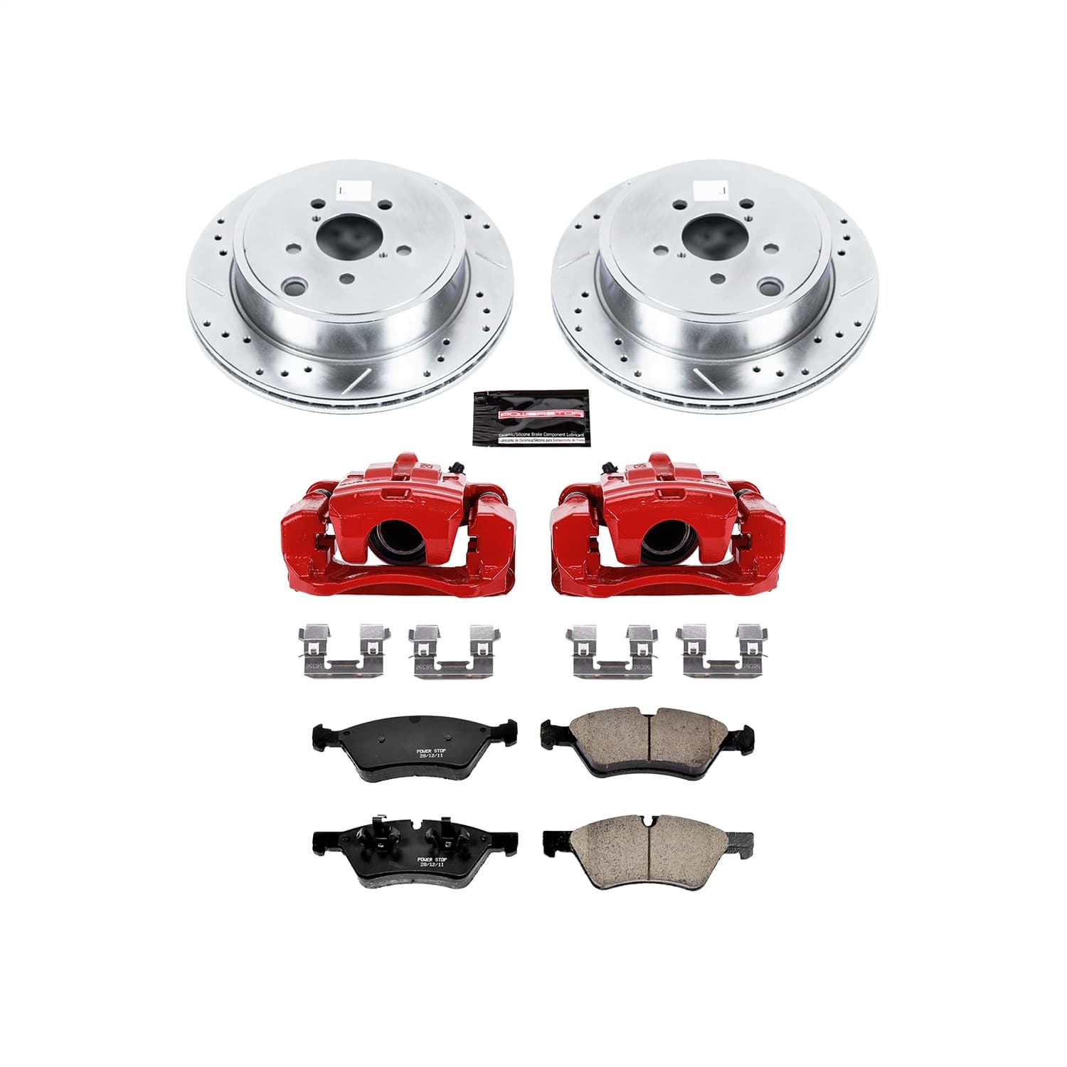 Power Stop - KC5883 - Rear - Disc Brake Pad/Caliper and Rotor Kit image 1