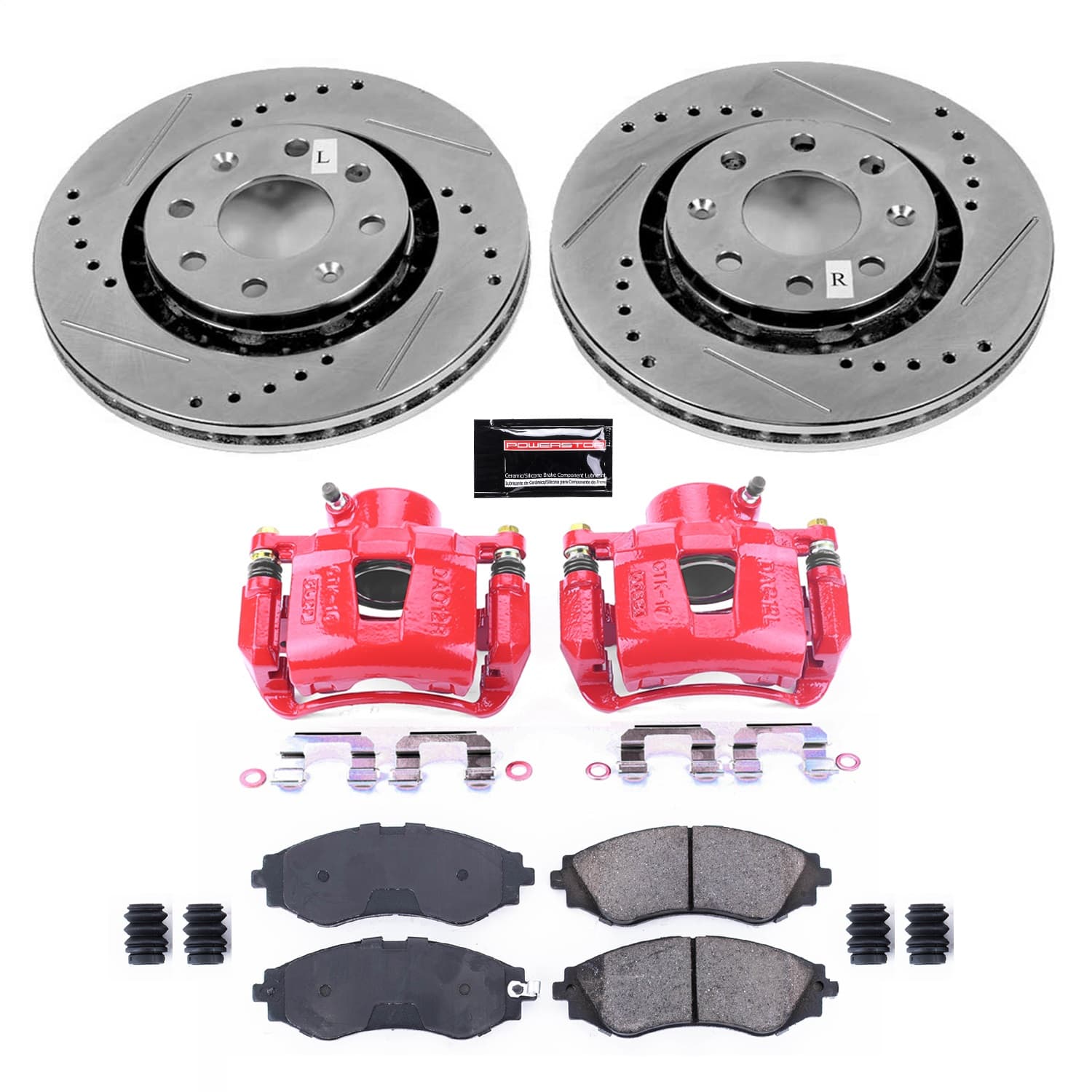 Power Stop - KC5893 - Front - Disc Brake Pad/Caliper and Rotor Kit image 1