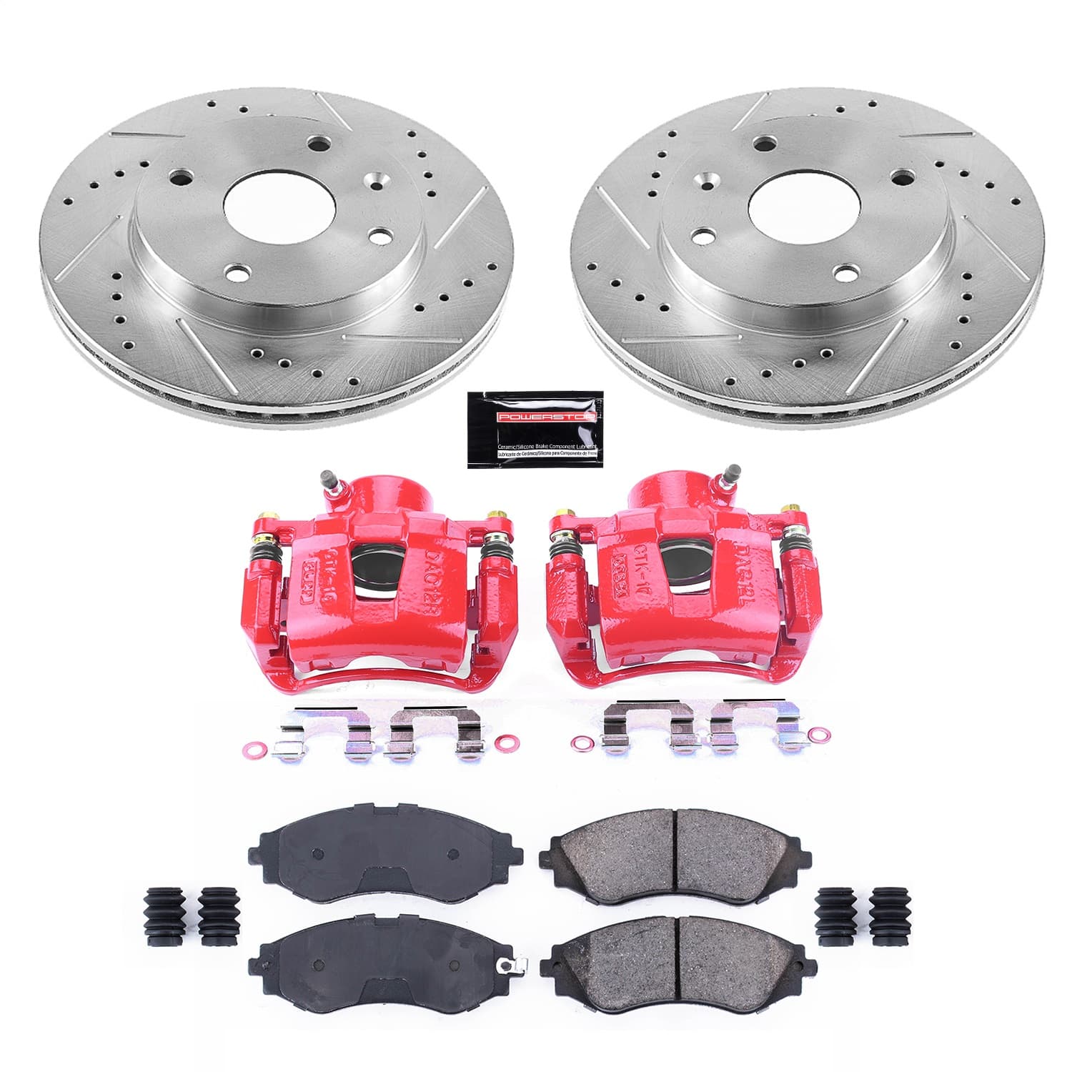 Power Stop - KC5894 - Front - Disc Brake Pad/Caliper and Rotor Kit image 1