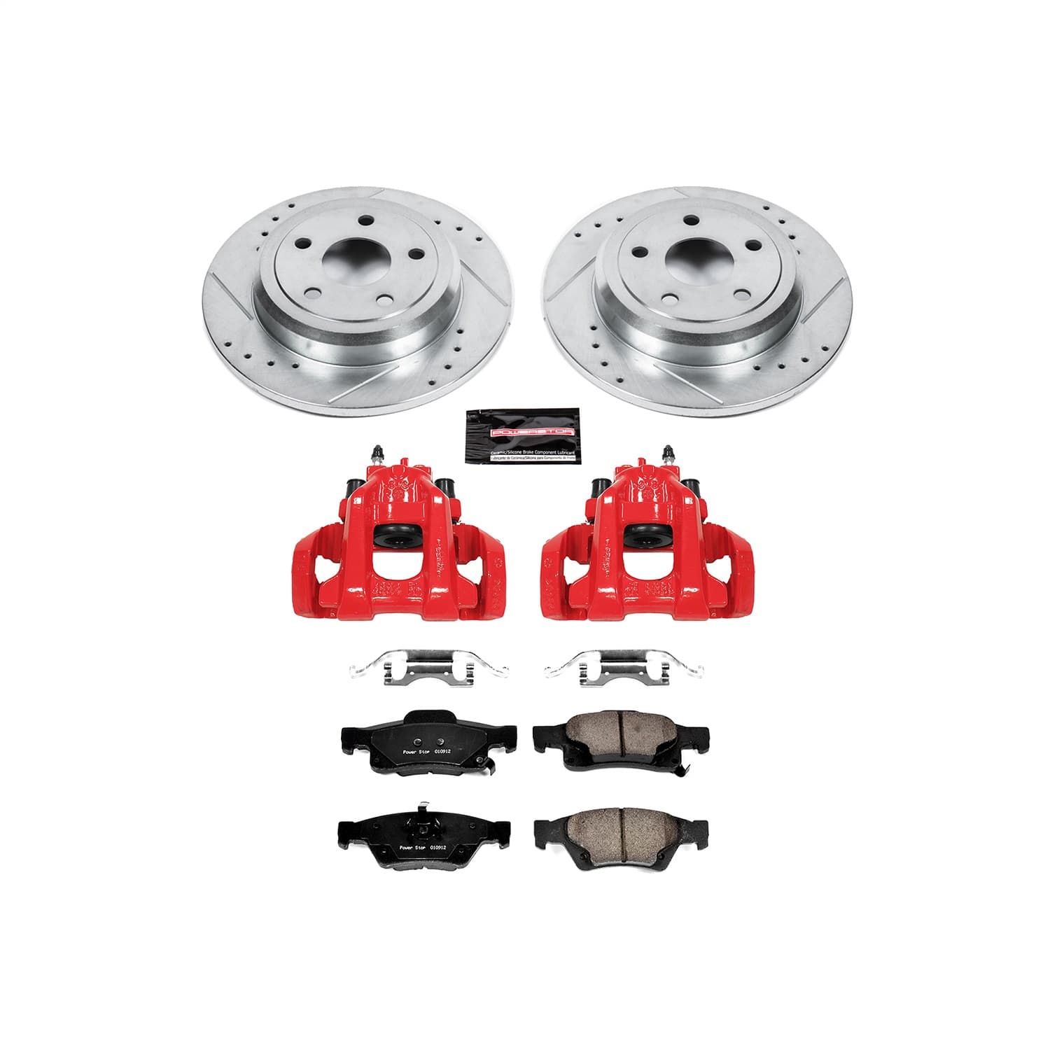 Power Stop - KC5950 - Rear - Disc Brake Pad/Caliper and Rotor Kit image 1
