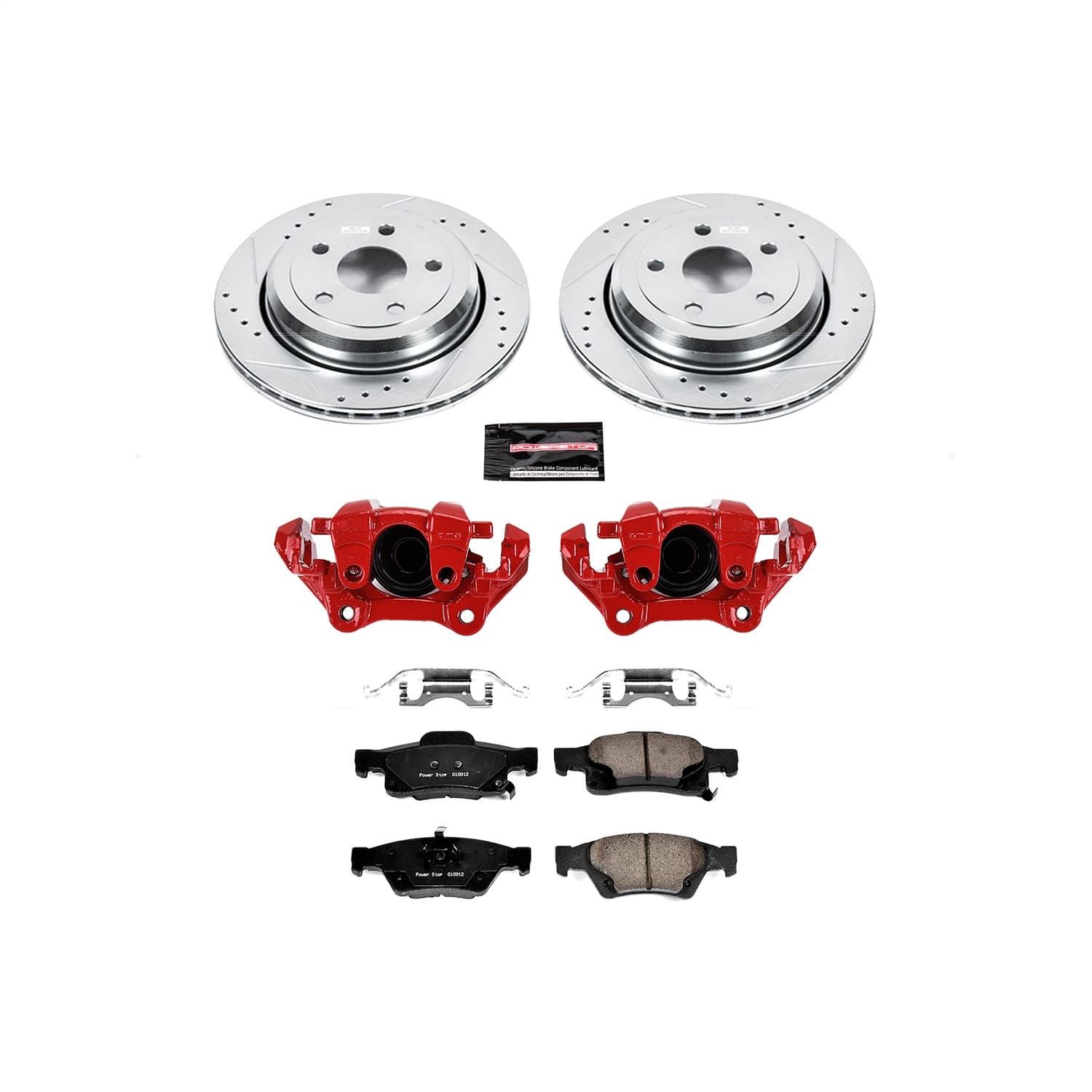 Power Stop - KC5953 - Rear - Disc Brake Pad/Caliper and Rotor Kit image 1