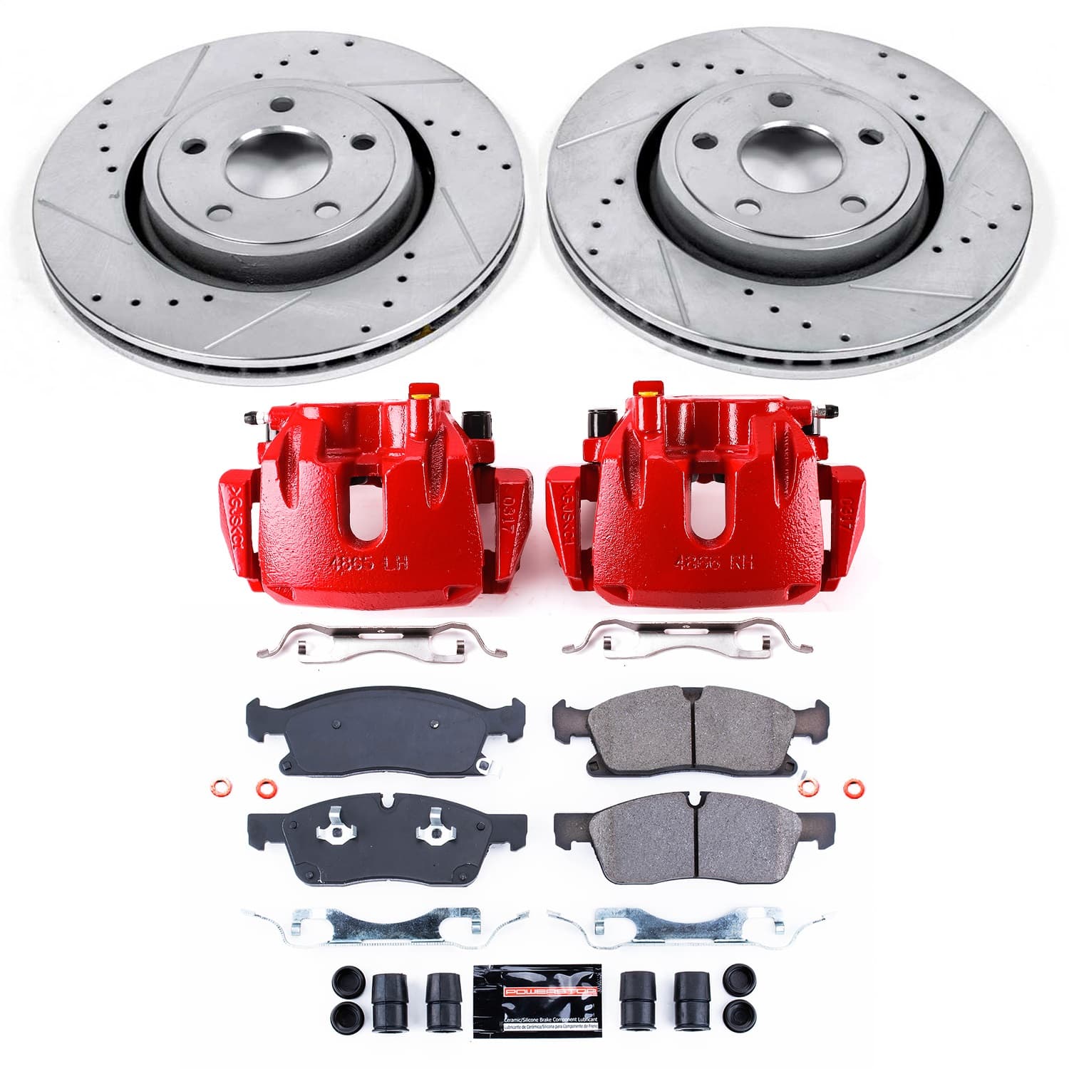 Power Stop - KC5954 - Front - Disc Brake Pad/Caliper and Rotor Kit image 1