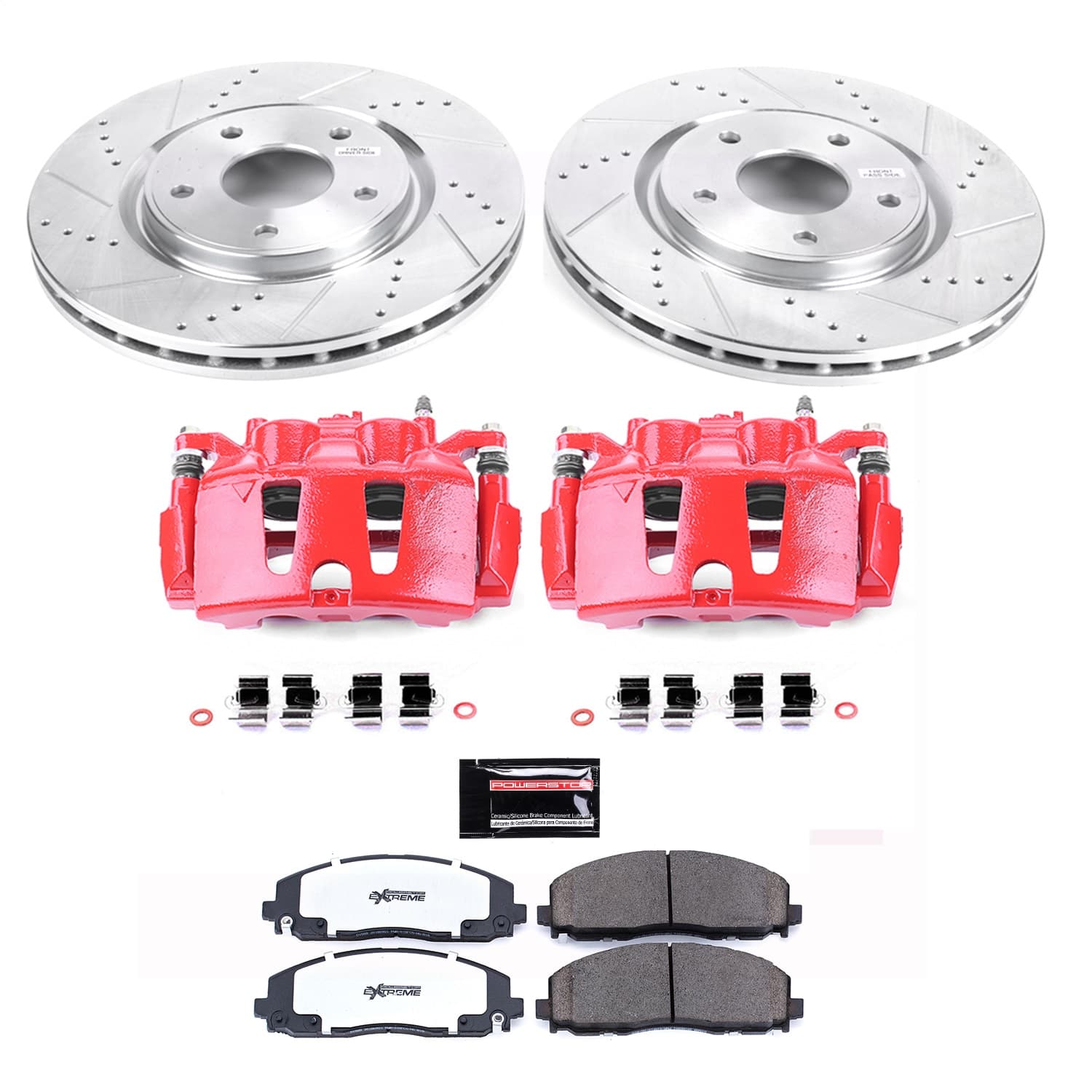 Power Stop - KC5959-36 - Front - Disc Brake Pad/Caliper and Rotor Kit image 1
