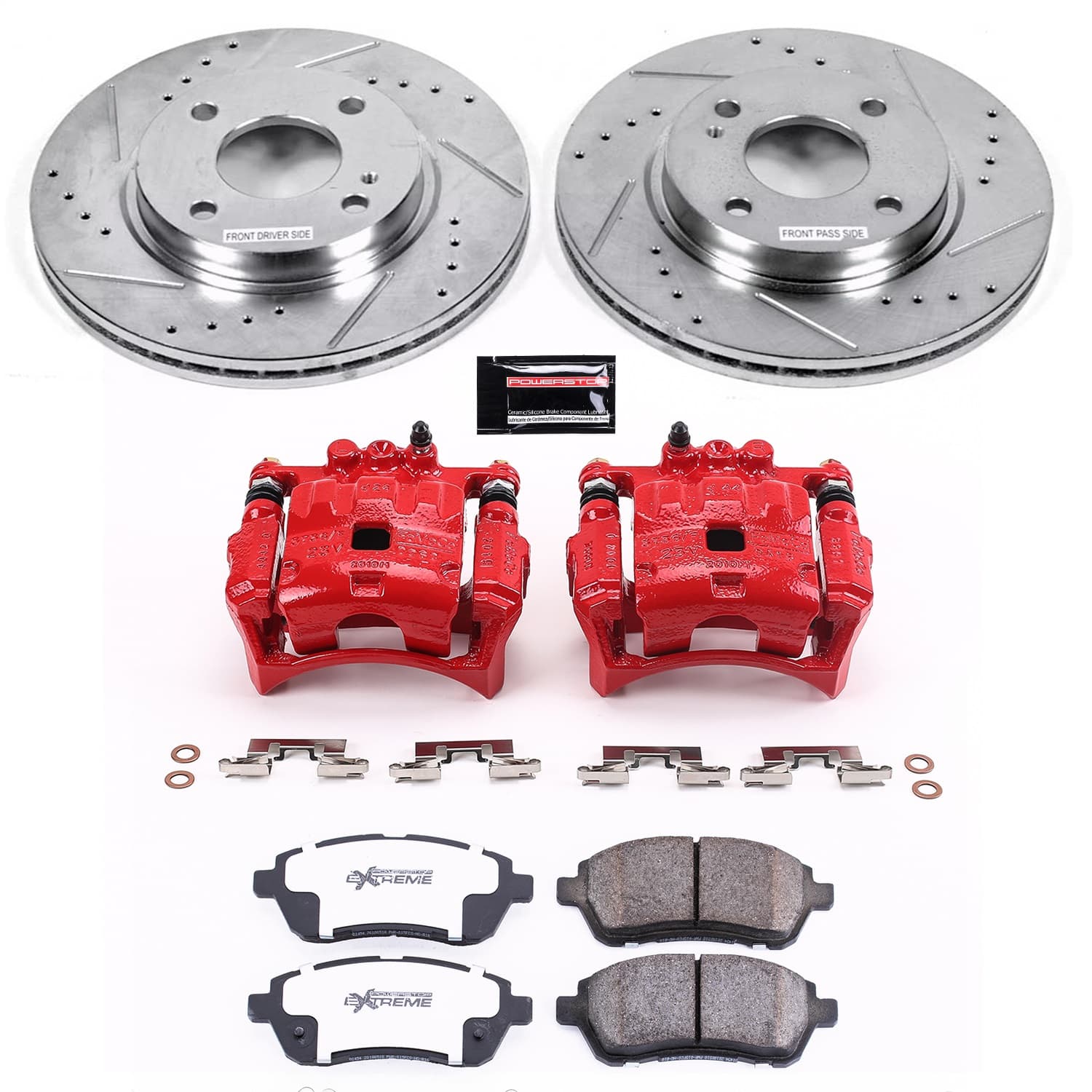 Power Stop - KC5969-26 - Front - Disc Brake Pad/Caliper and Rotor Kit image 1
