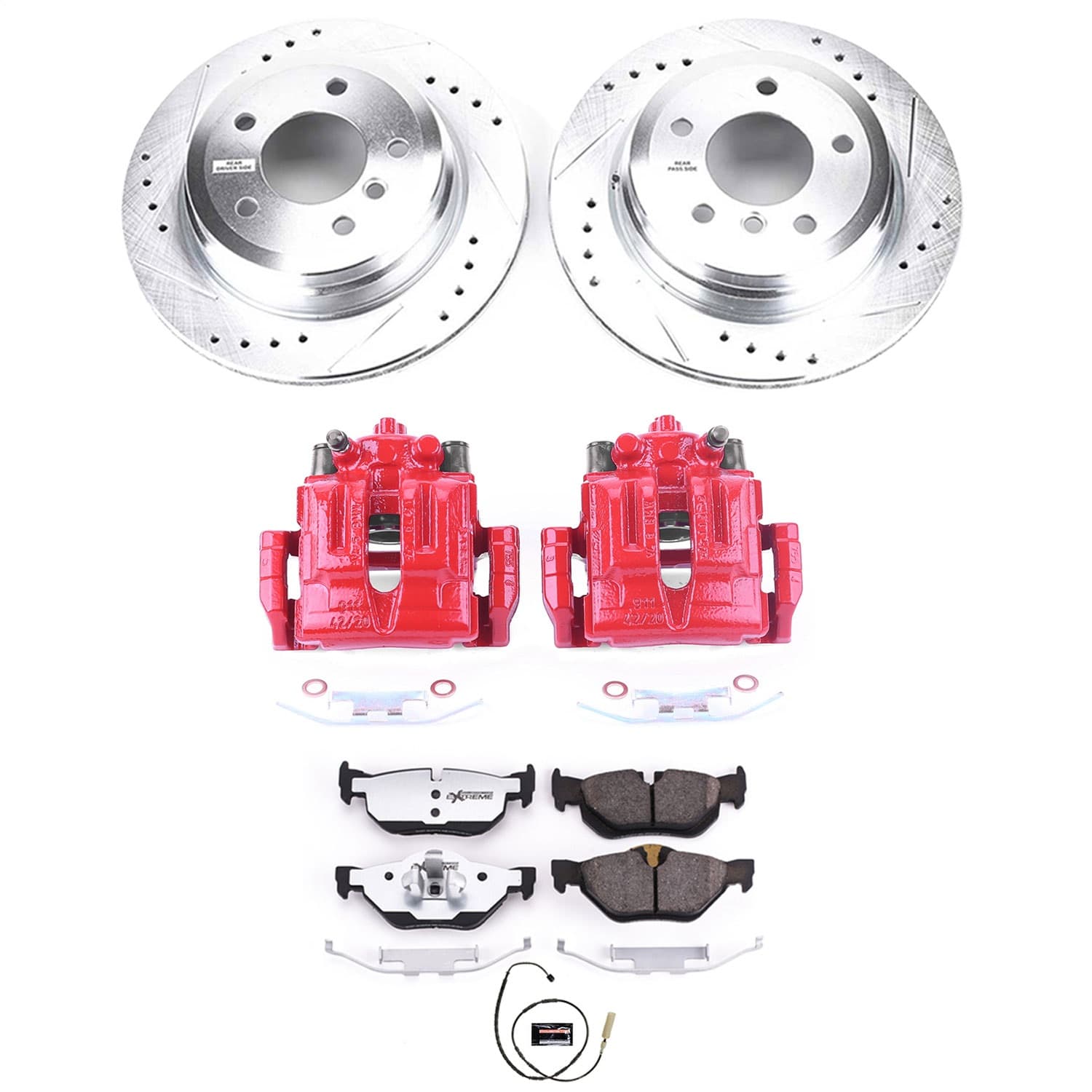 Power Stop - KC5980-26 - Rear - Disc Brake Pad/Caliper and Rotor Kit image 1