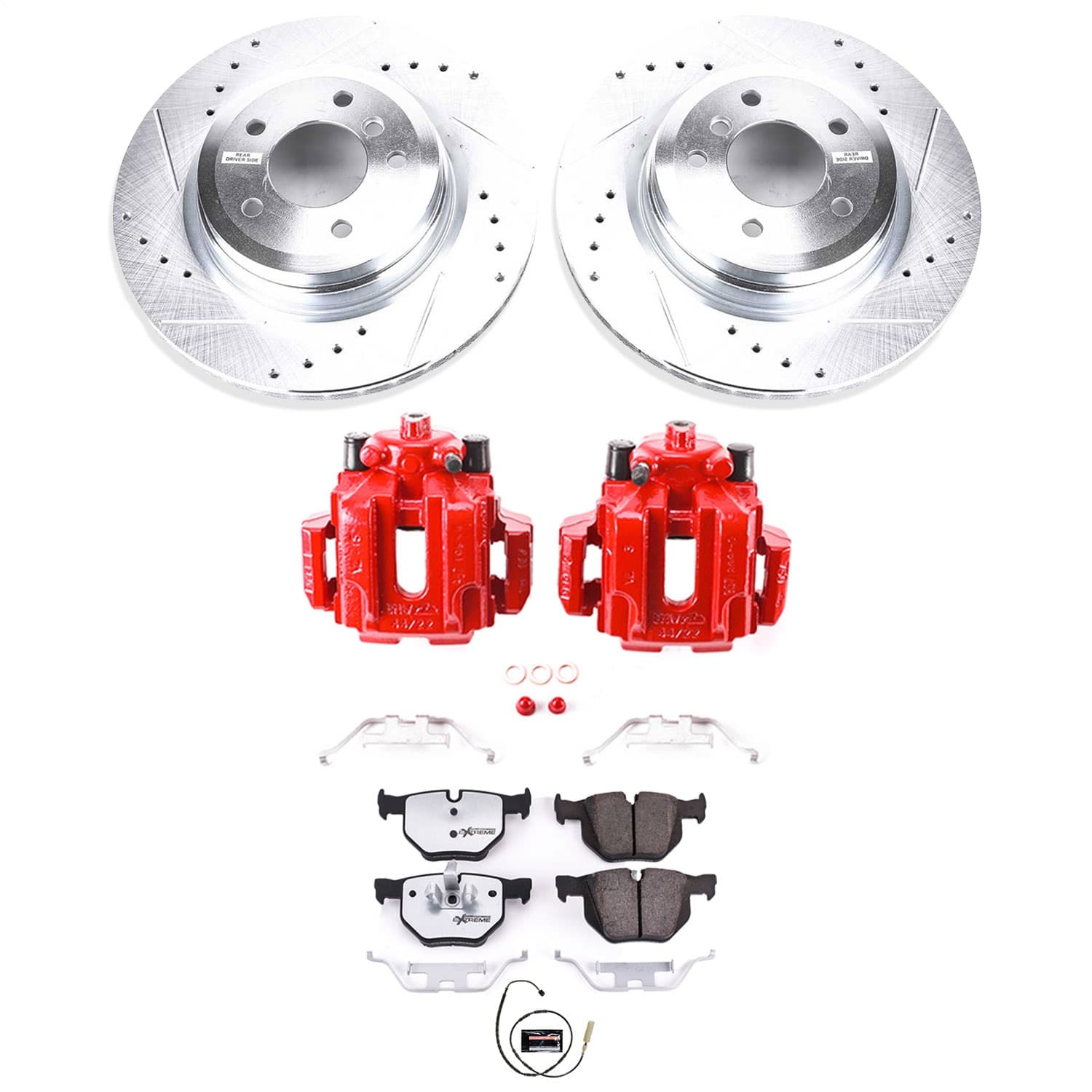 Power Stop - KC5982-26 - Rear - Disc Brake Pad/Caliper and Rotor Kit image 1