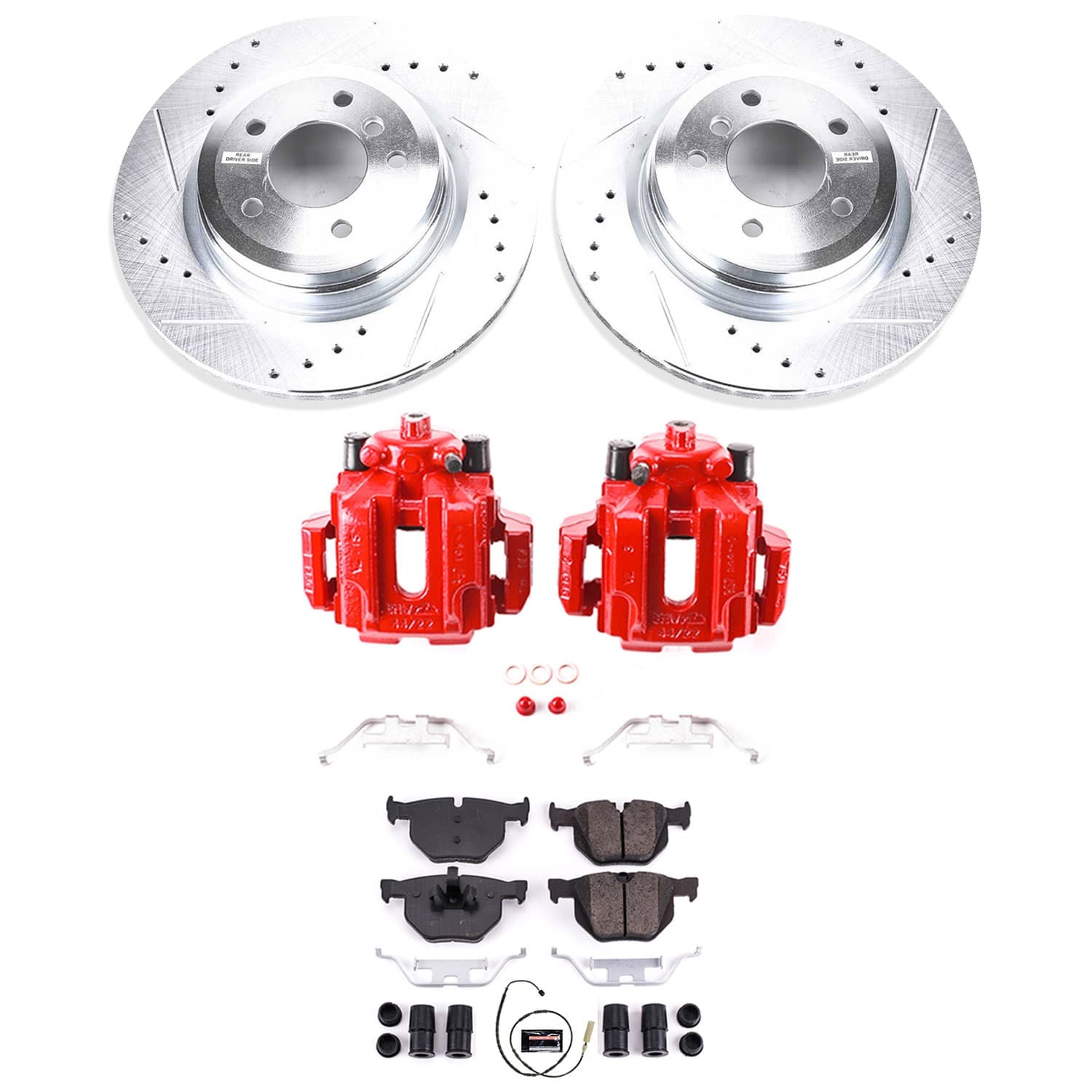 Power Stop - KC5982 - Rear - Disc Brake Pad/Caliper and Rotor Kit image 1