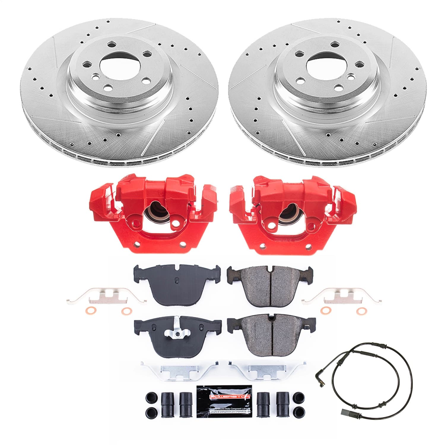 Power Stop - KC6014 - Rear - Disc Brake Pad/Caliper and Rotor Kit image 1
