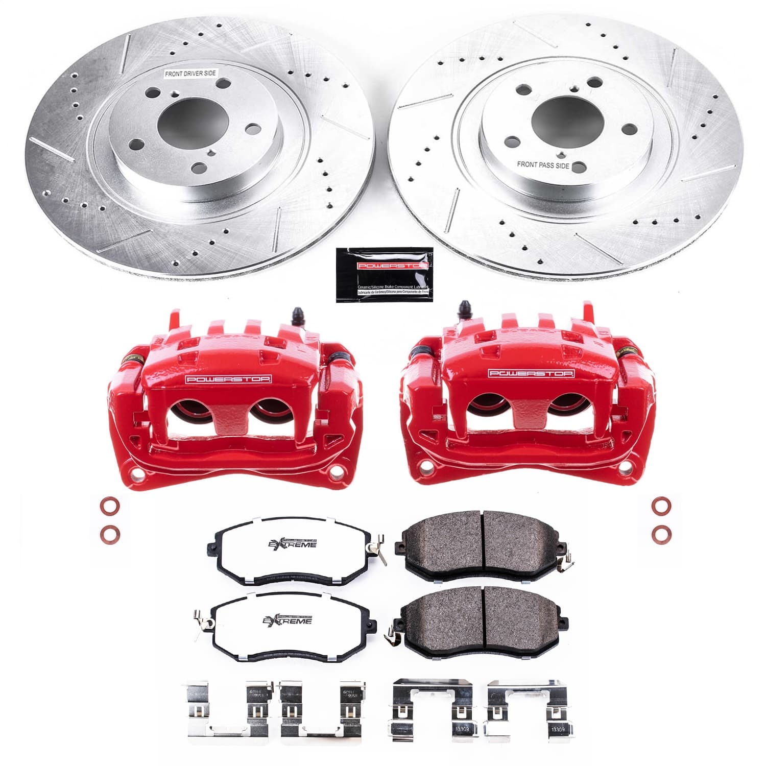 Power Stop - KC6082A-26 - Front - Disc Brake Pad/Caliper and Rotor Kit image 1
