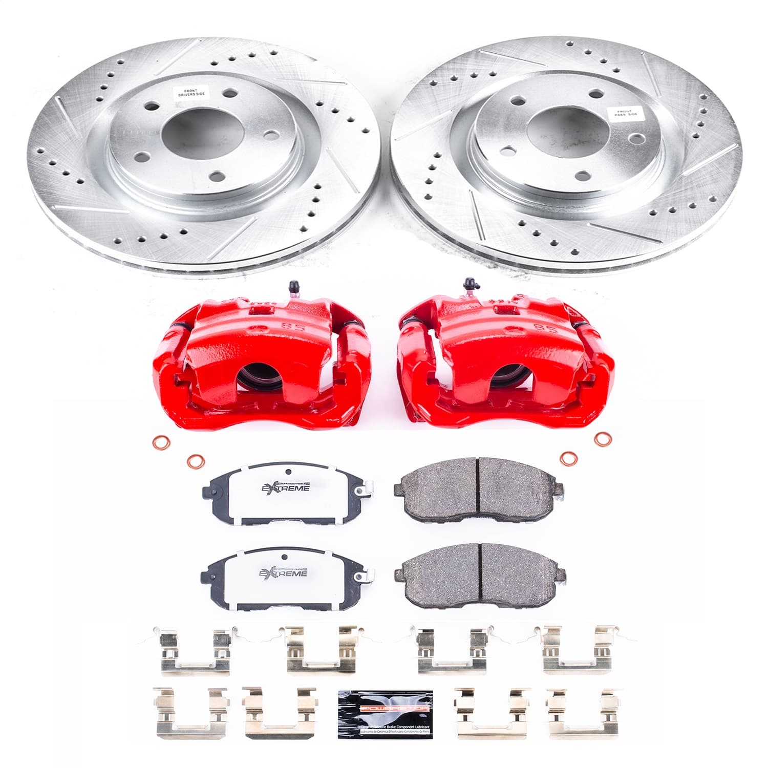 Power Stop - KC6094-26 - Front - Disc Brake Pad/Caliper and Rotor Kit image 1