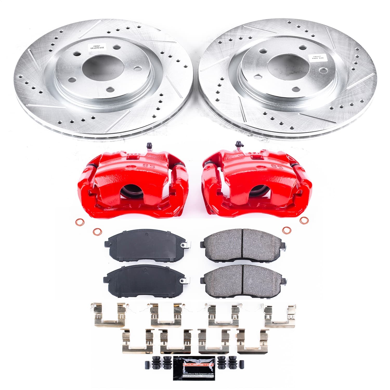 Power Stop - KC6094 - Front - Disc Brake Pad/Caliper and Rotor Kit image 1