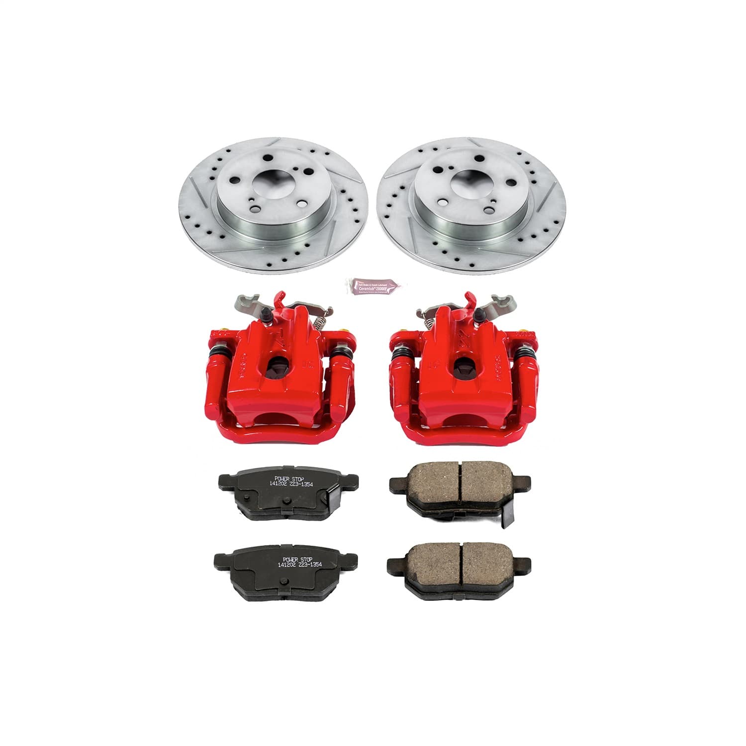 Power Stop - KC6097 - Rear - Disc Brake Pad/Caliper and Rotor Kit image 1