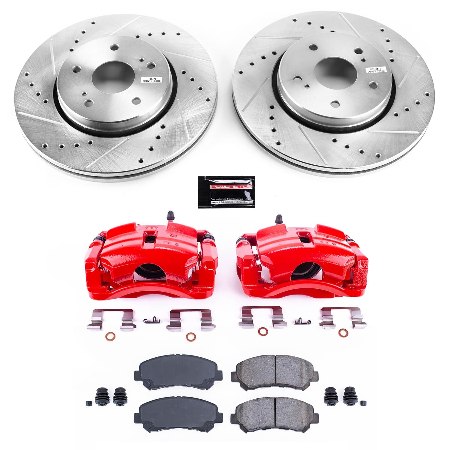 Power Stop - KC6102 - Front - Disc Brake Pad/Caliper and Rotor Kit image 1