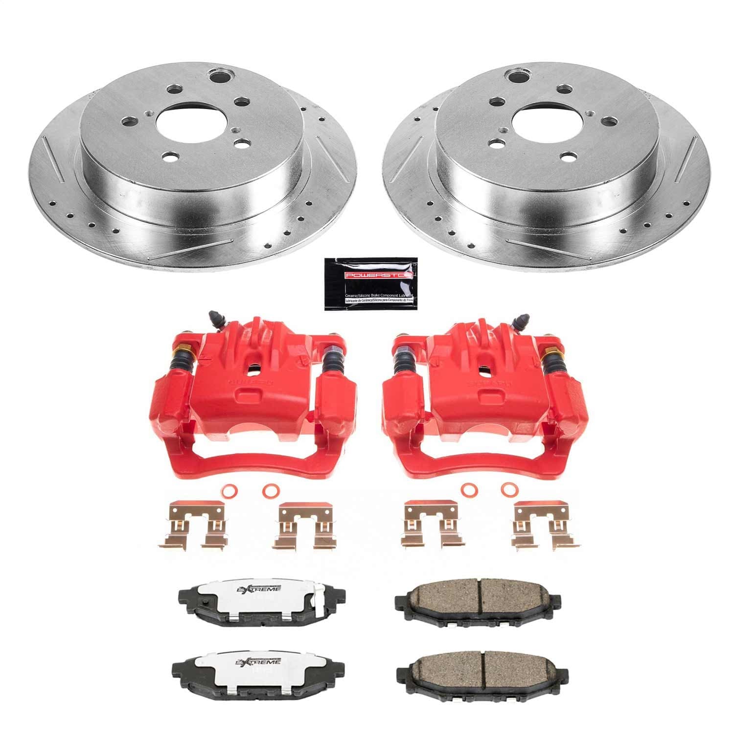 Power Stop - KC6107-26 - Rear - Disc Brake Pad/Caliper and Rotor Kit image 1