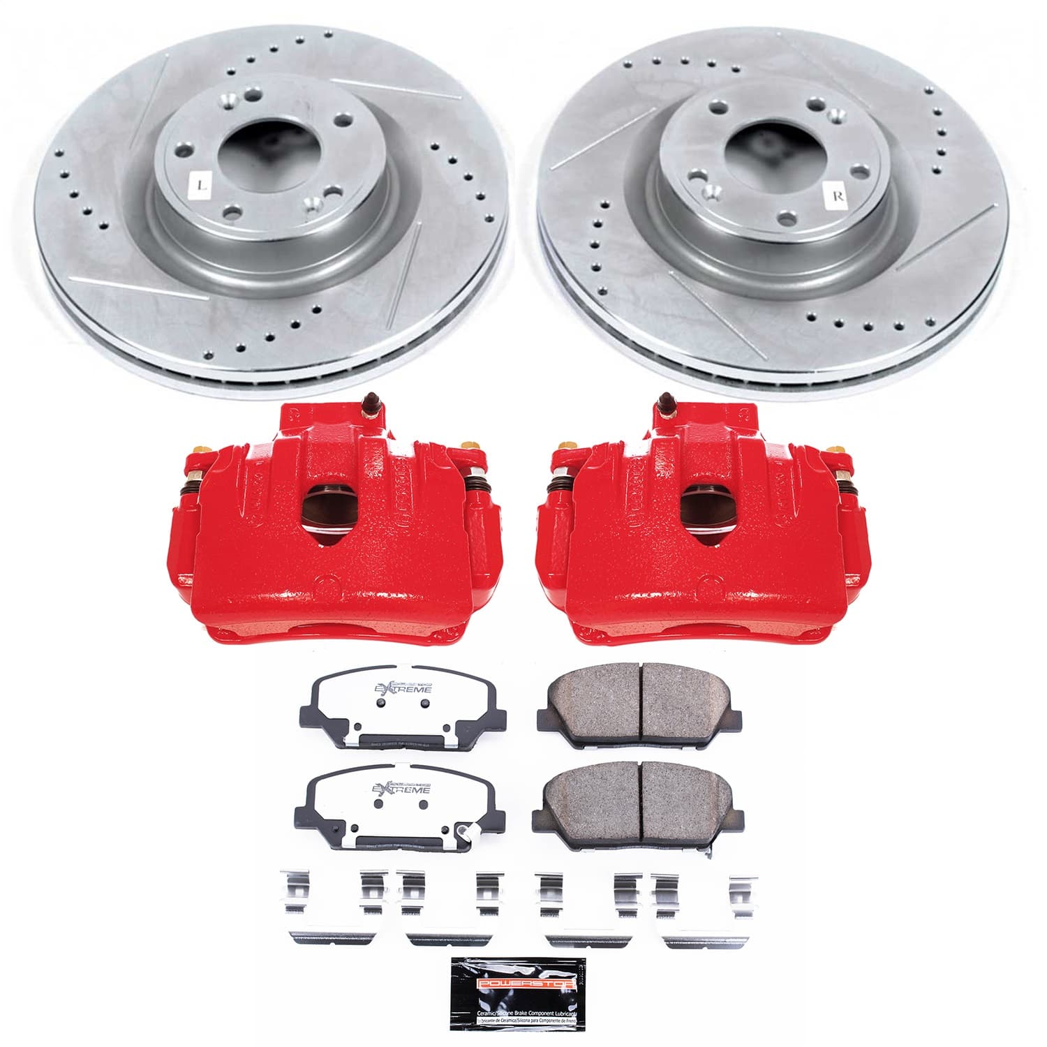 Power Stop - KC6169-26 - Front - Disc Brake Pad/Caliper and Rotor Kit image 1
