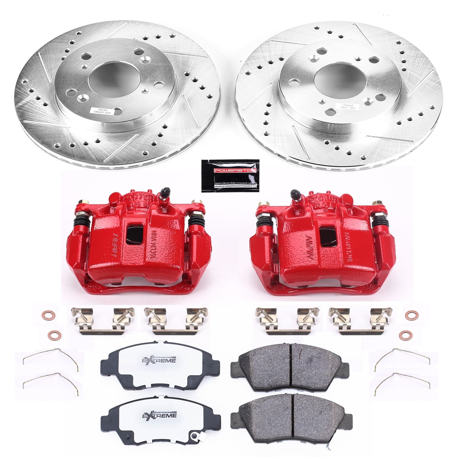 Power Stop - KC6317-26 - Front - Disc Brake Pad/Caliper and Rotor Kit image 1