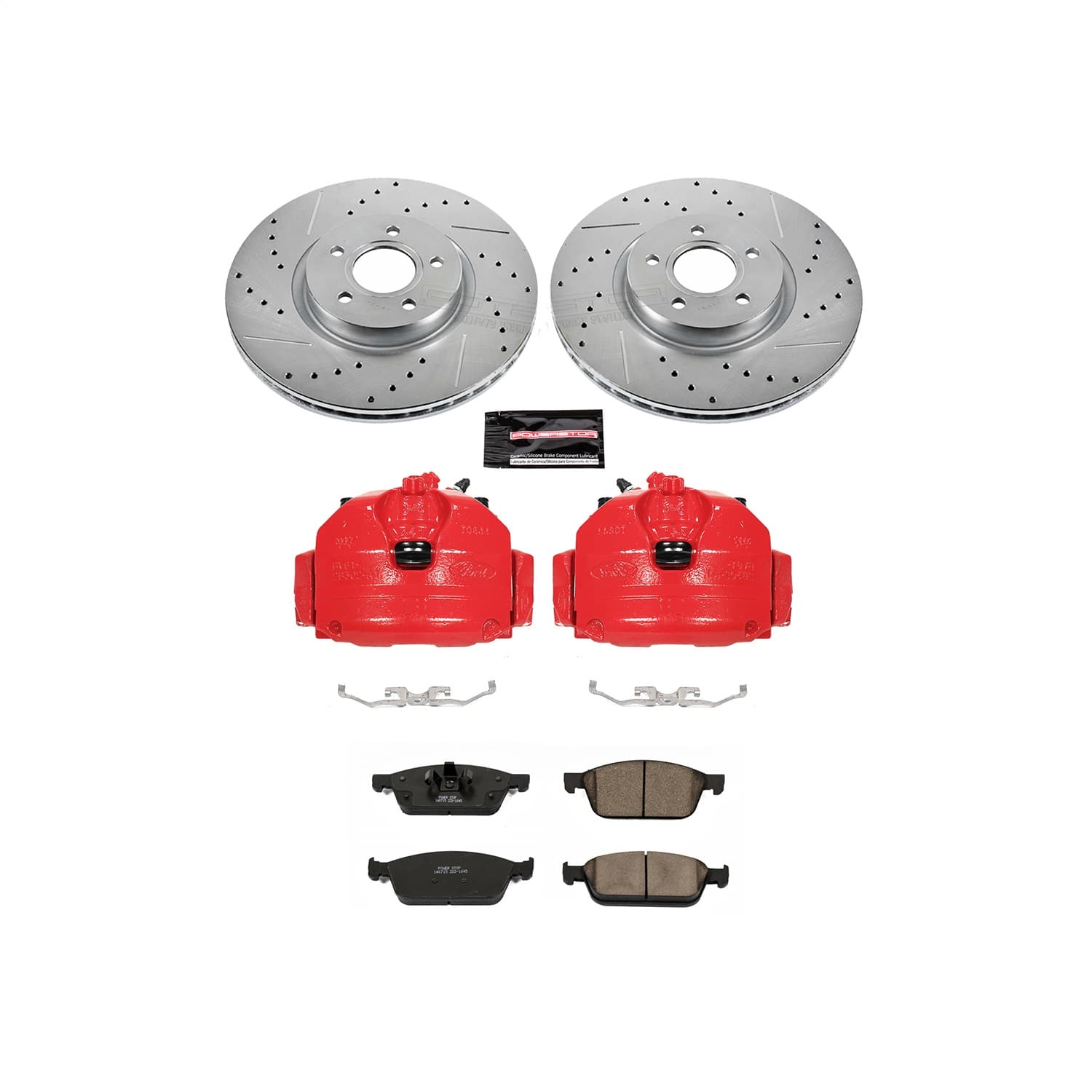 Power Stop - KC6349 - Front - Disc Brake Pad/Caliper and Rotor Kit image 1