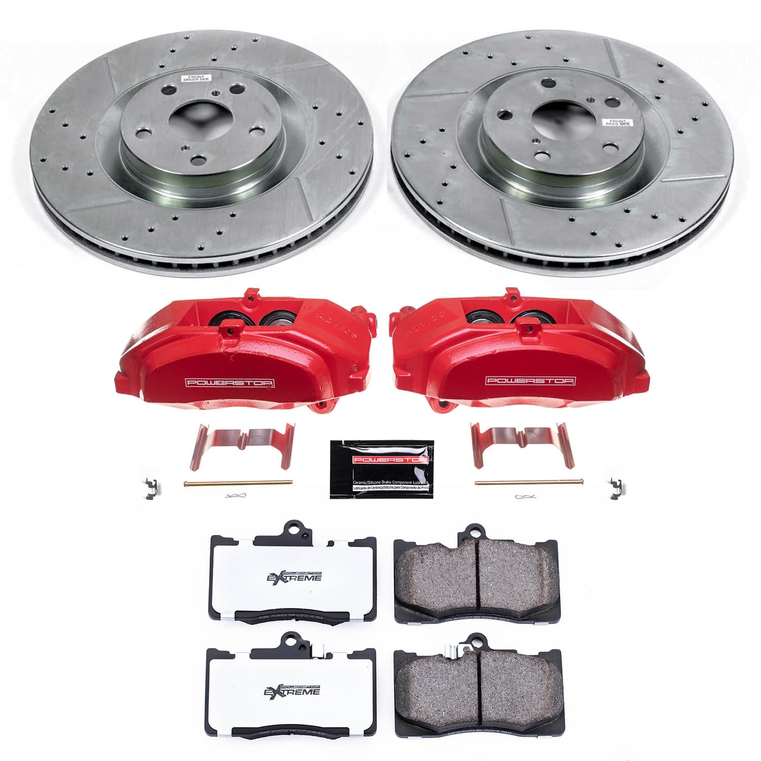 Power Stop - KC6355-26 - Front - Disc Brake Pad/Caliper and Rotor Kit image 1
