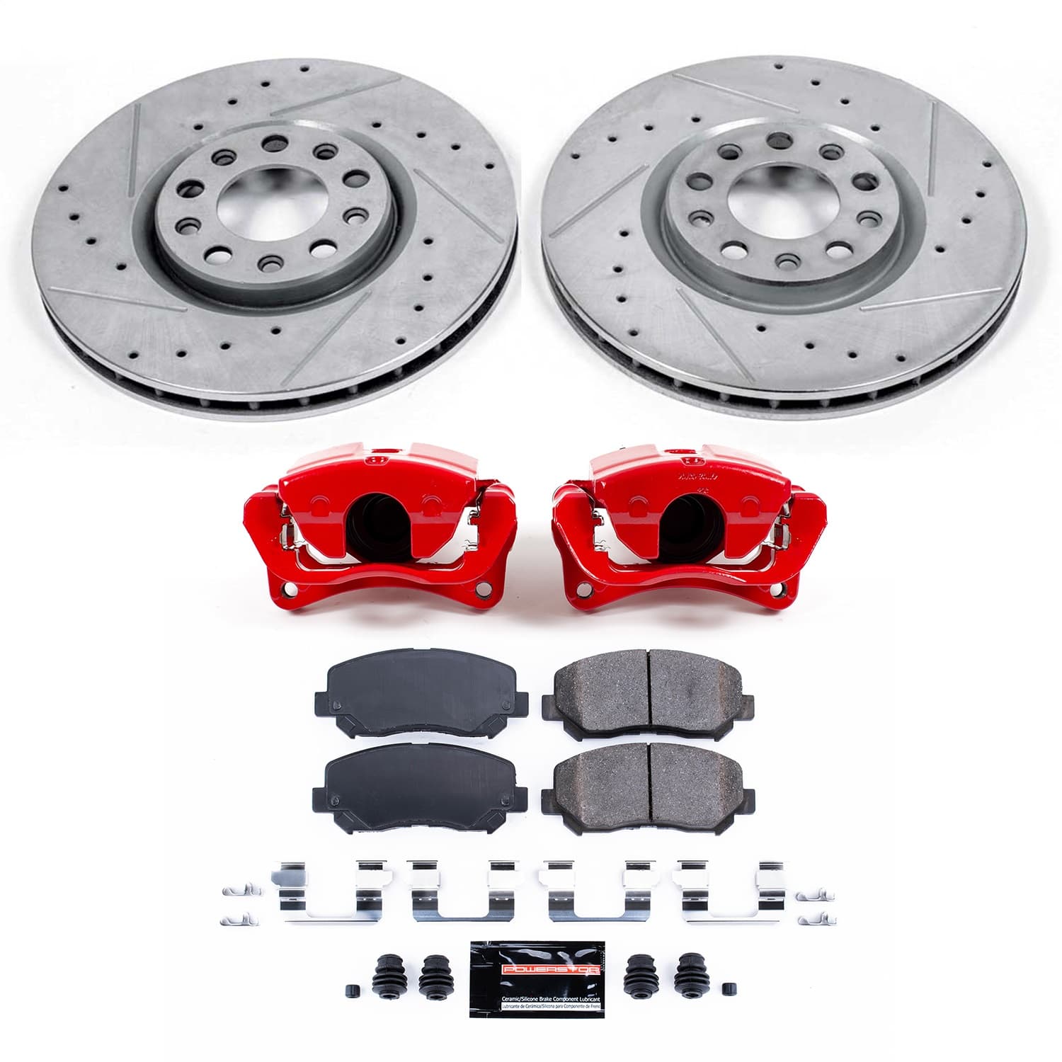 Power Stop - KC6372 - Front - Disc Brake Pad/Caliper and Rotor Kit image 1