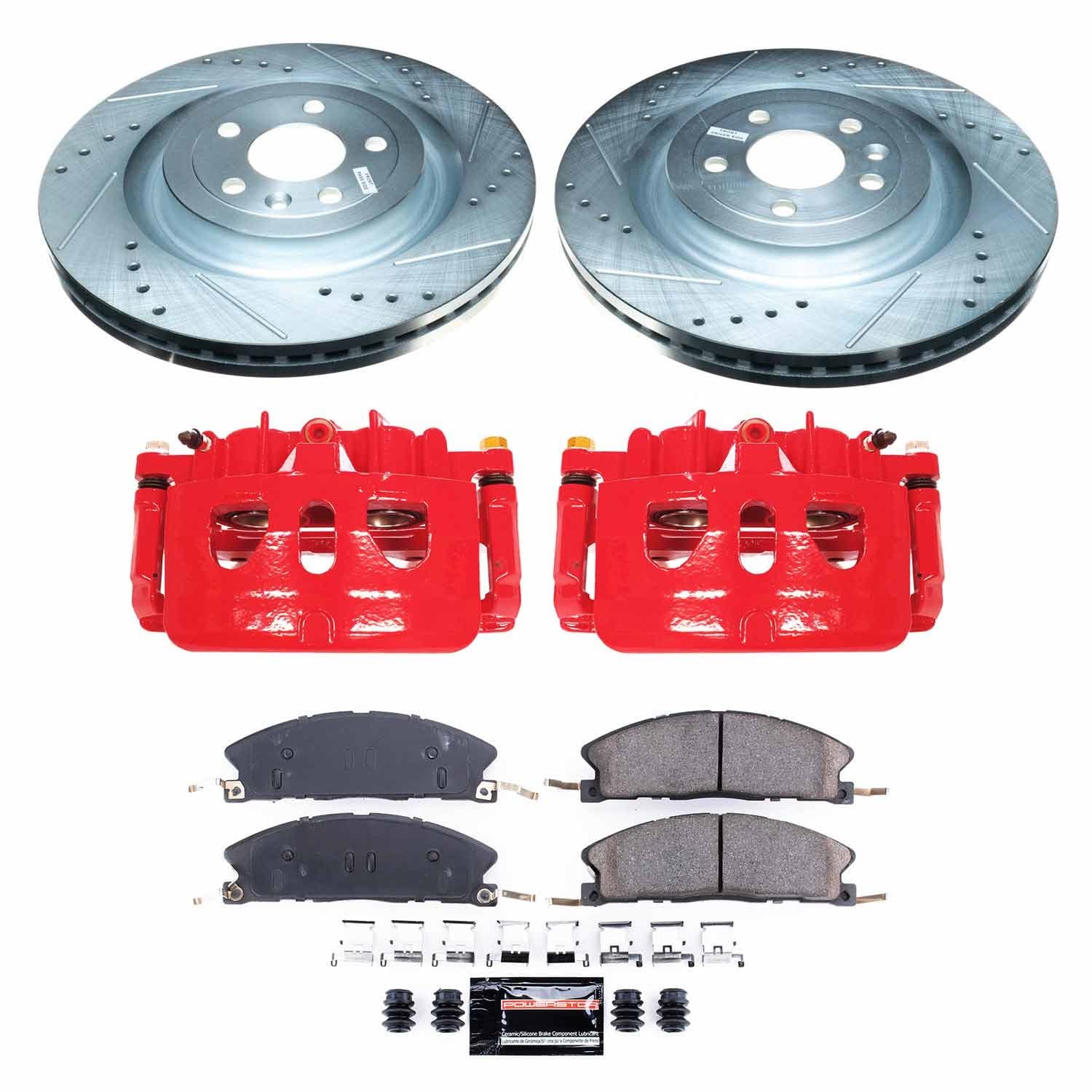 Power Stop - KC6374 - Front - Disc Brake Pad/Caliper and Rotor Kit image 1